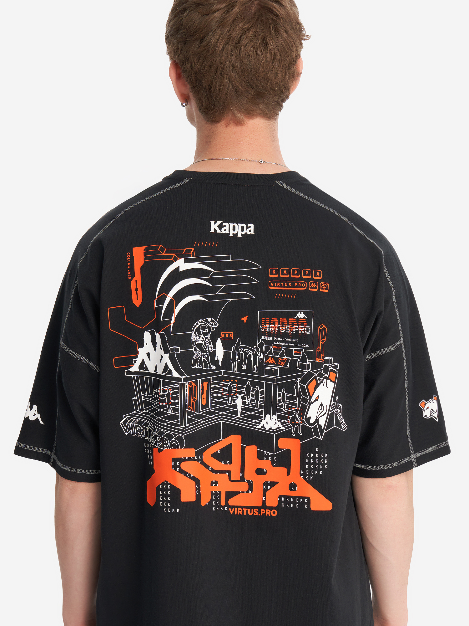 фото Футболка kappa x virtus.pro, черный