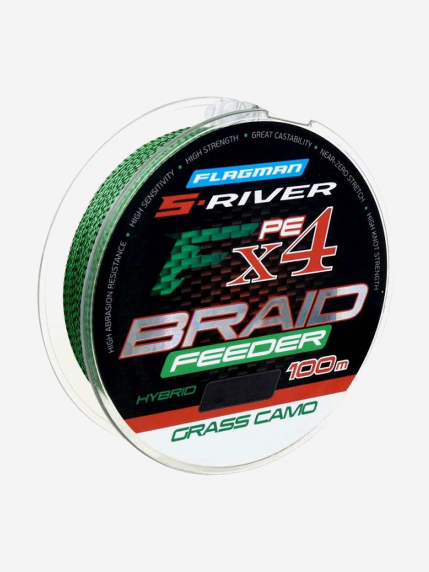 Изображение товара Шнур FLAGMAN S-River Braid PE Hybrid F4 для фидерной рыбалки 100м
