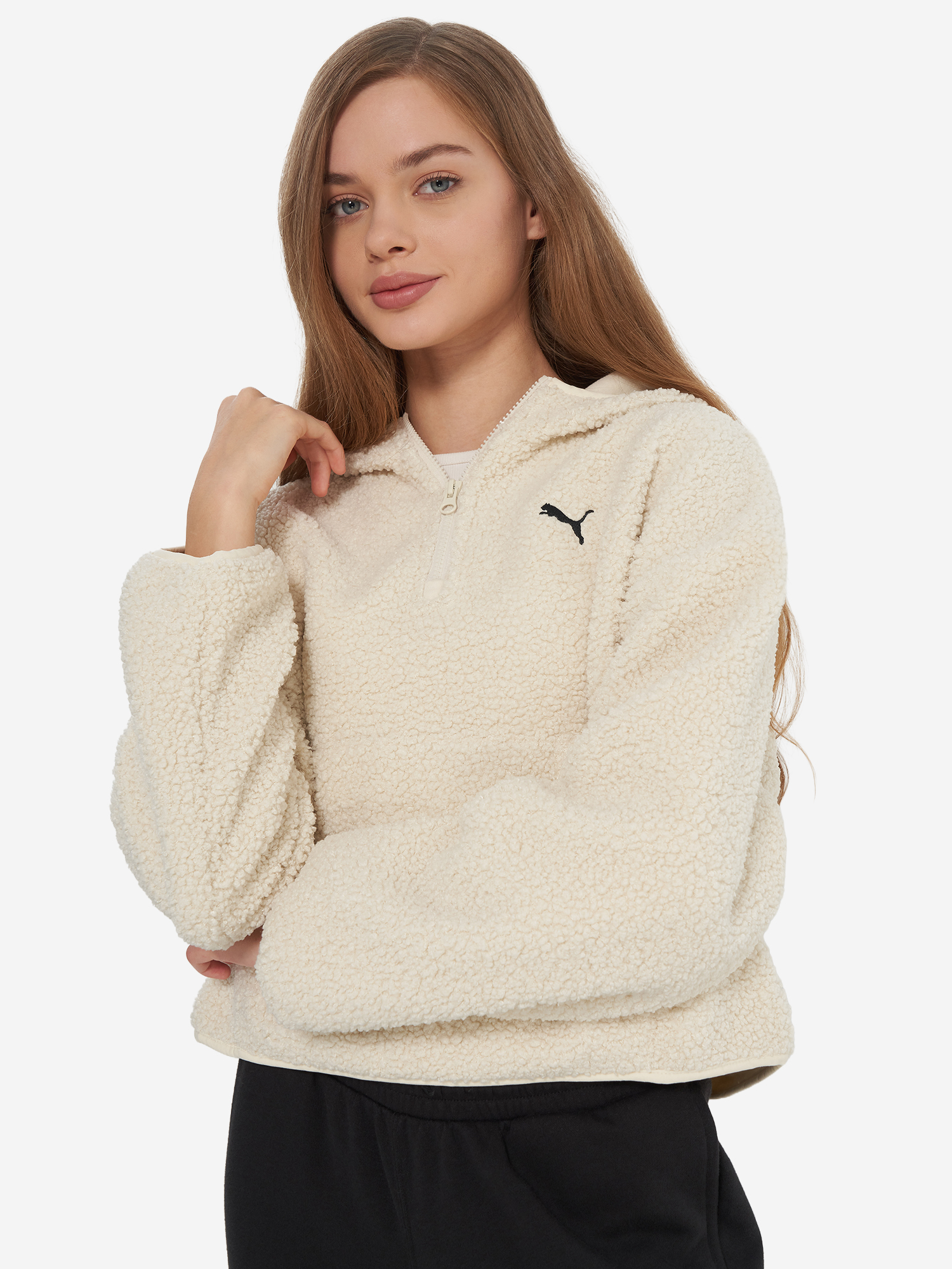 Джемпер флисовый PUMA, бежевый, арт. 28945
