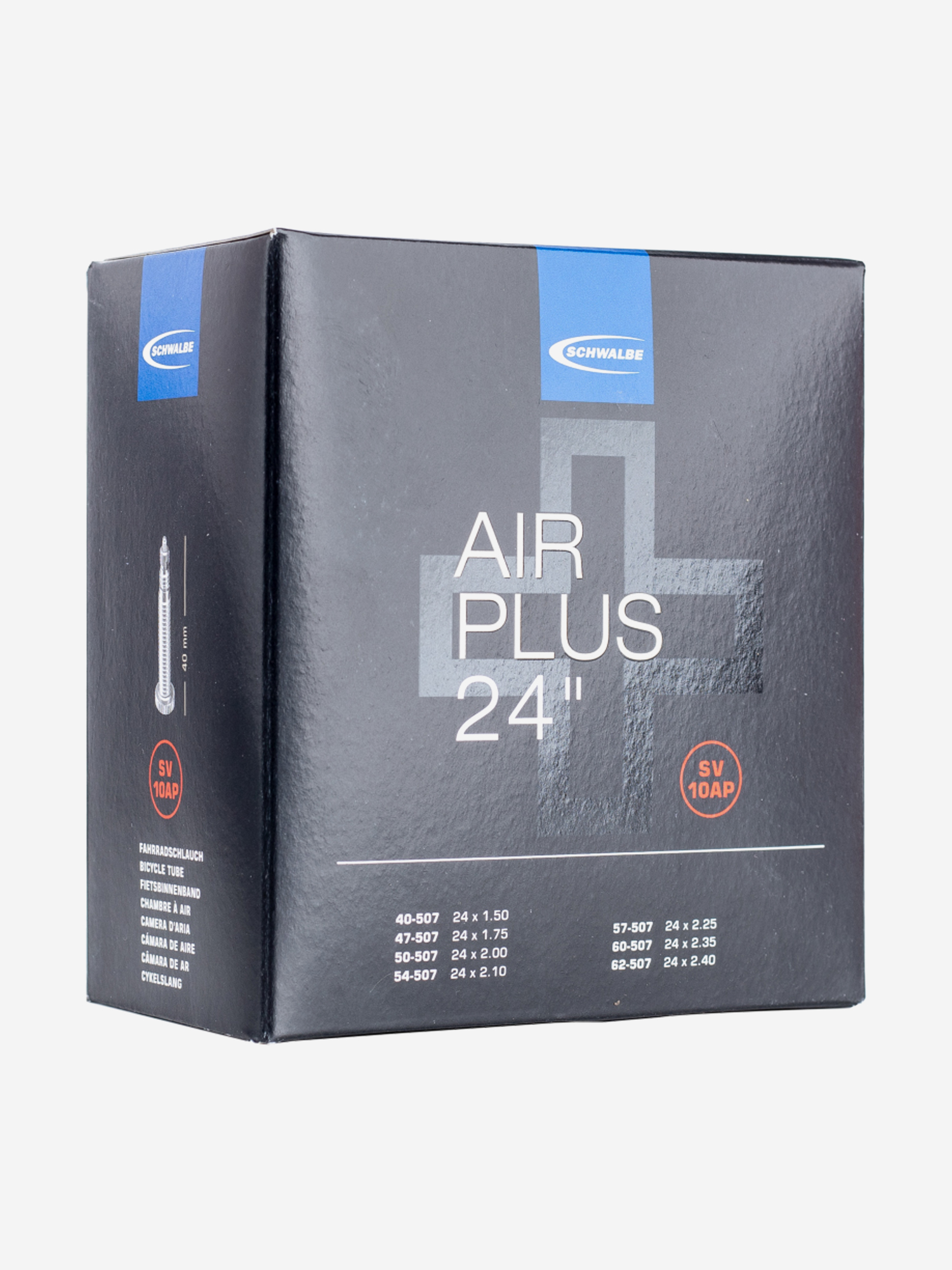

Камера Schwalbe SV10 Air Plus 24'', велониппель, Черный