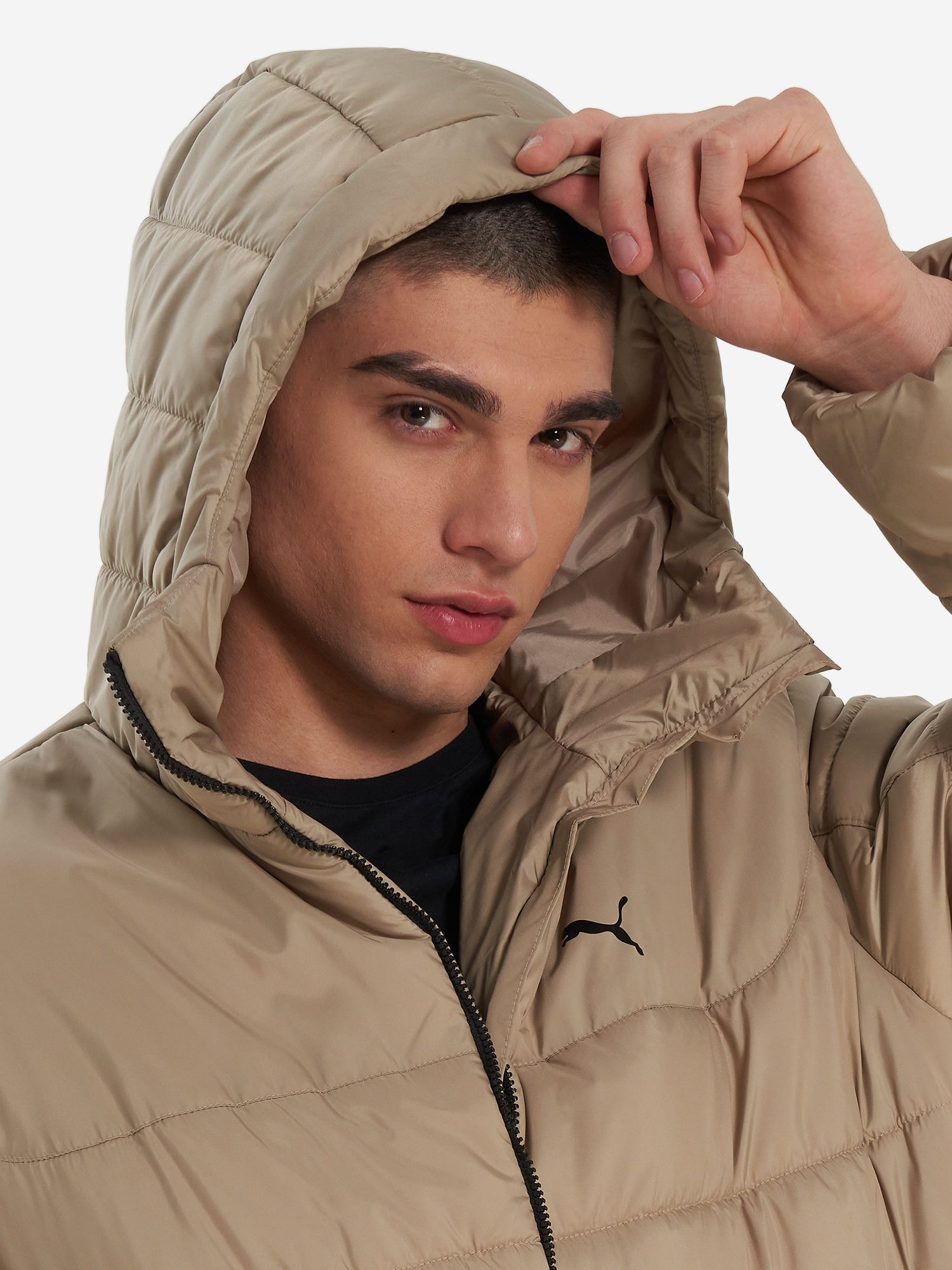 фото Пальто утепленное мужское puma ess, коричневый