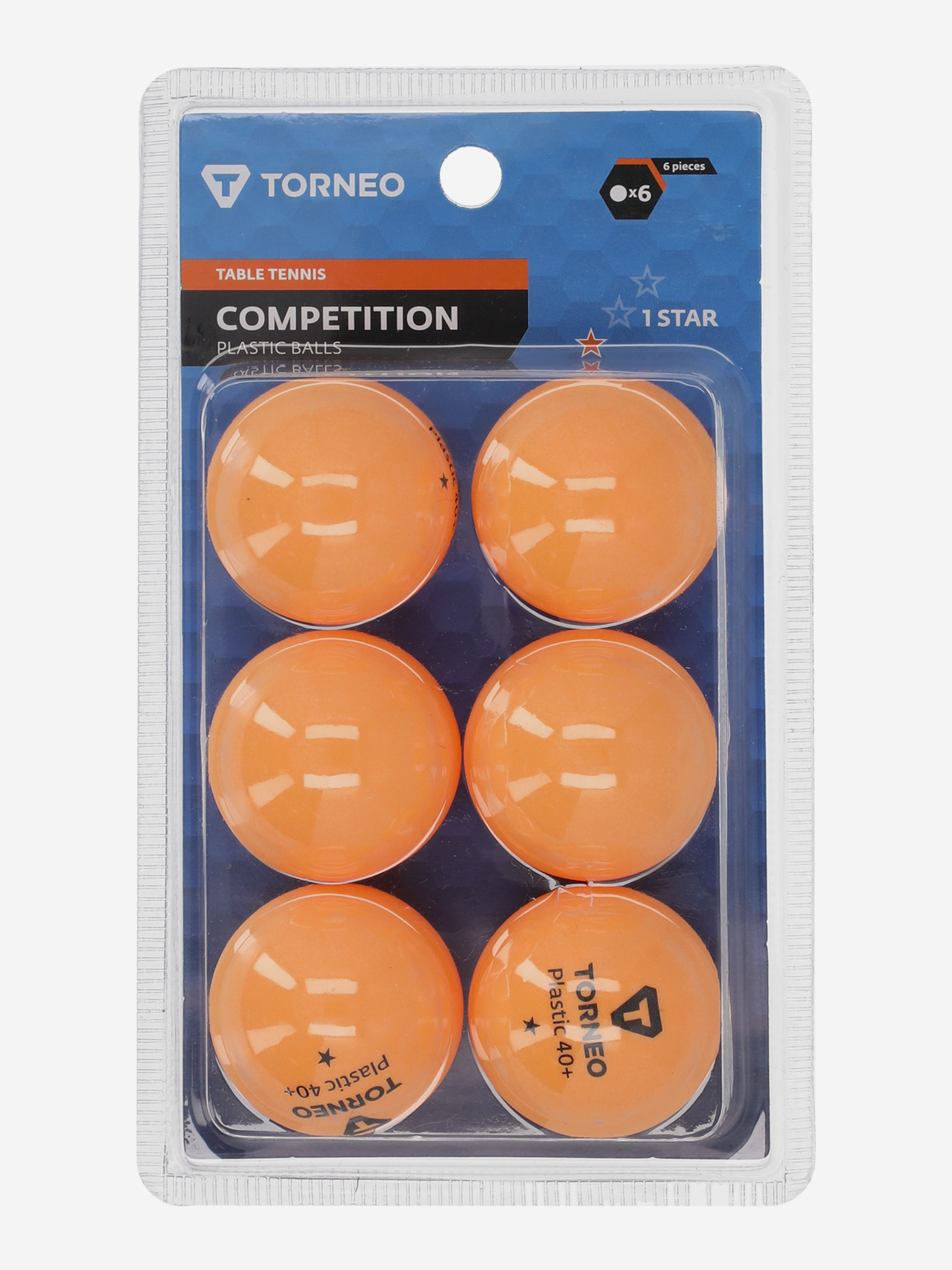 

Мячи для настольного тенниса Torneo, 6 шт., Оранжевый
