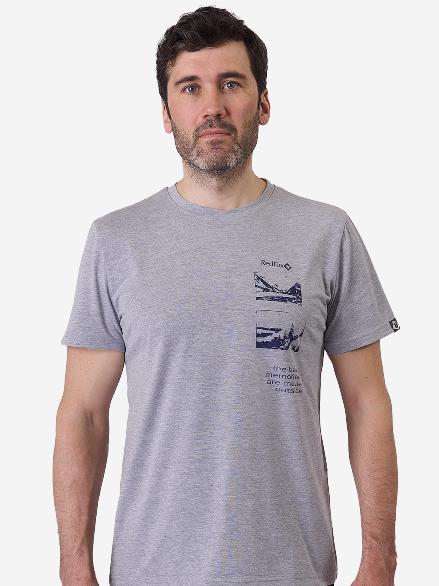 Изображение товара Футболка Red Fox Memory мужская серого цвета для активного отдыха