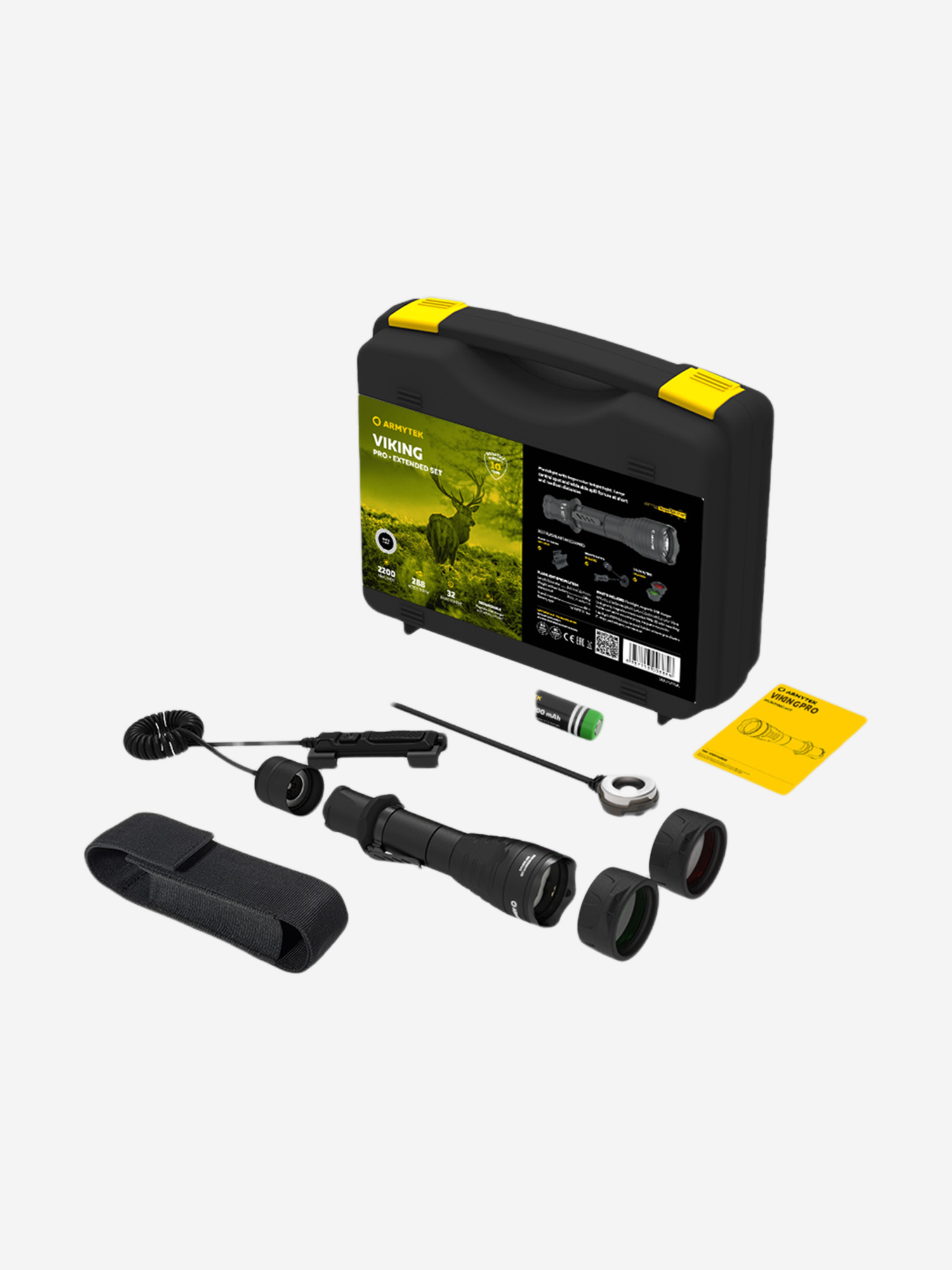 

Фонарь ручной Armytek Viking Pro Extended Set, холодный свет, Черный