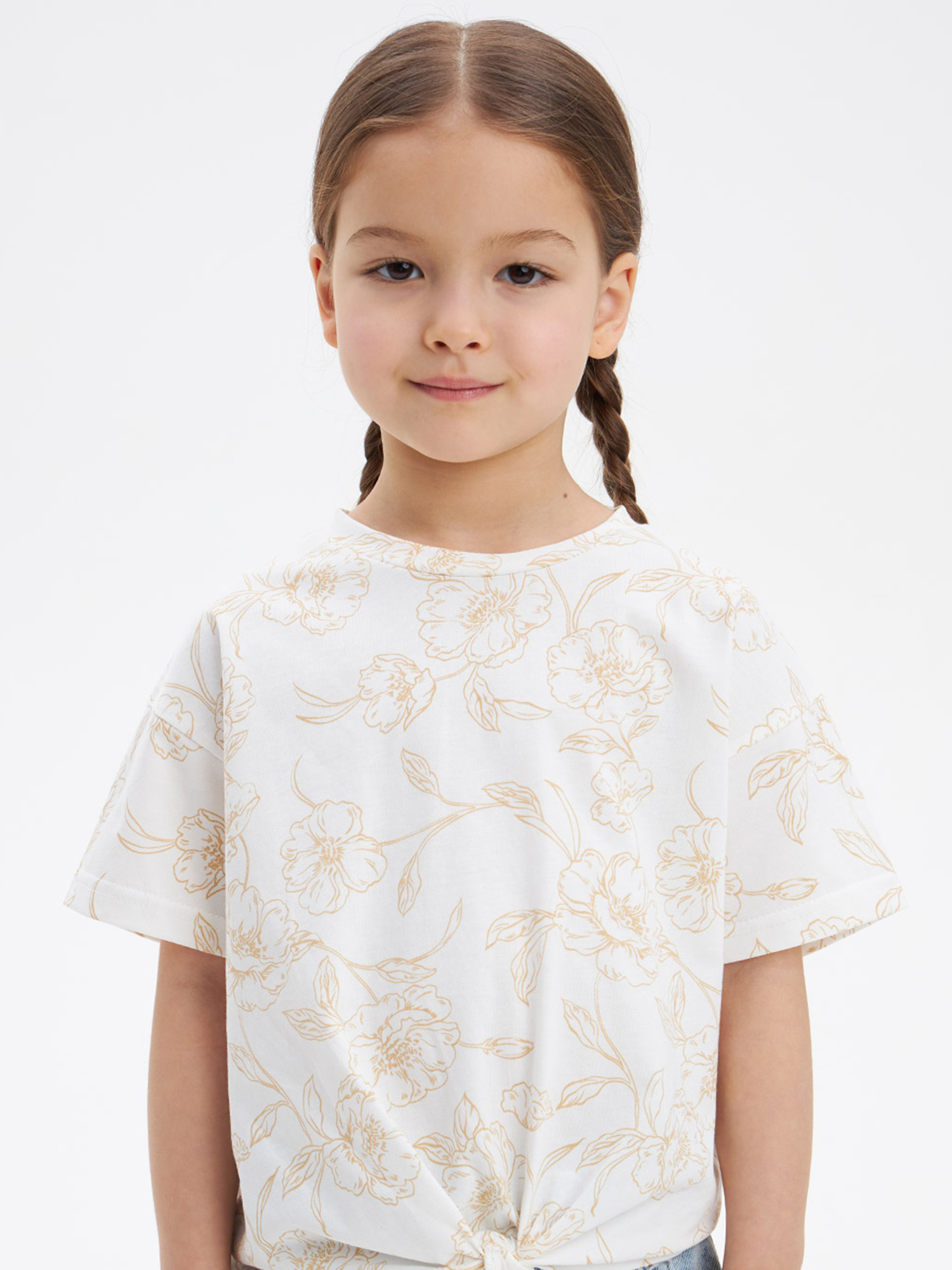 

Футболка для девочек с узлом TOTTI KIDS, Белый