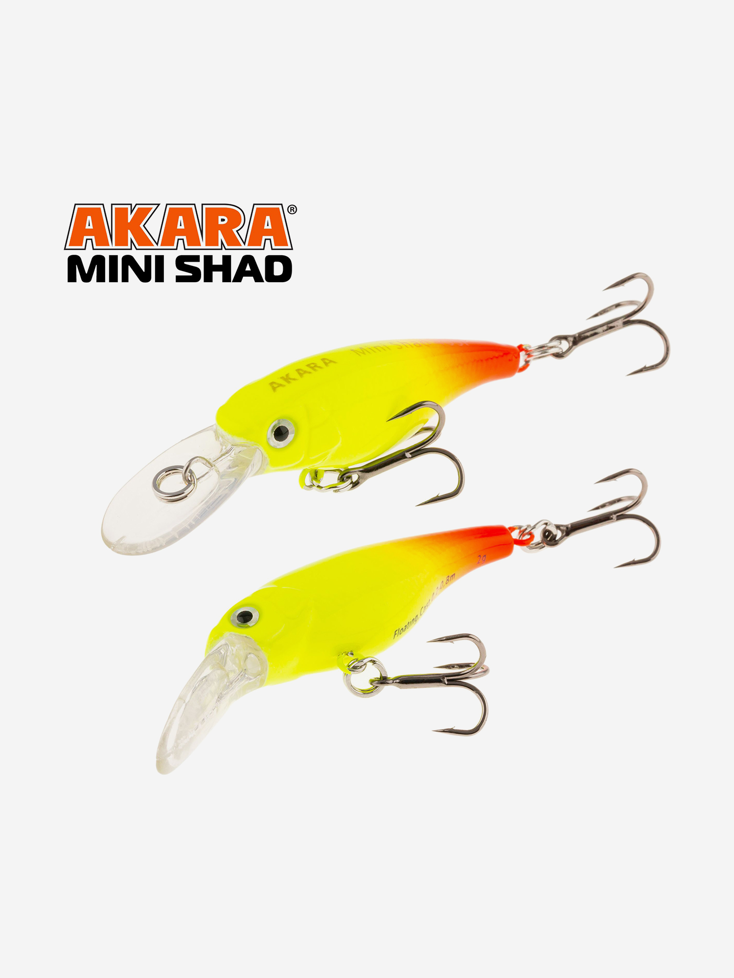Изображение товара Воблер Akara Mini Shad 40SP суспендер для окуня, голавля, форели 2,5 г