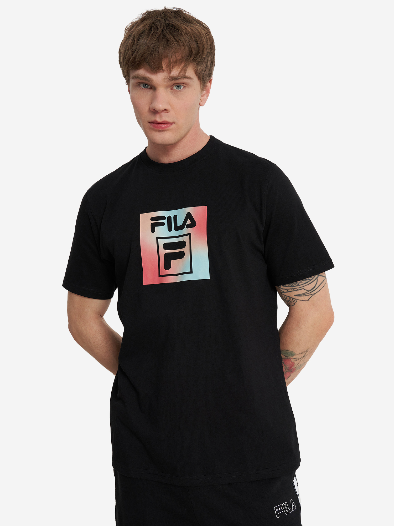 Футболка мужская FILA, Черный SS24SPM080FLA-000, размер RUS 50-52 | EUR L - фото 2