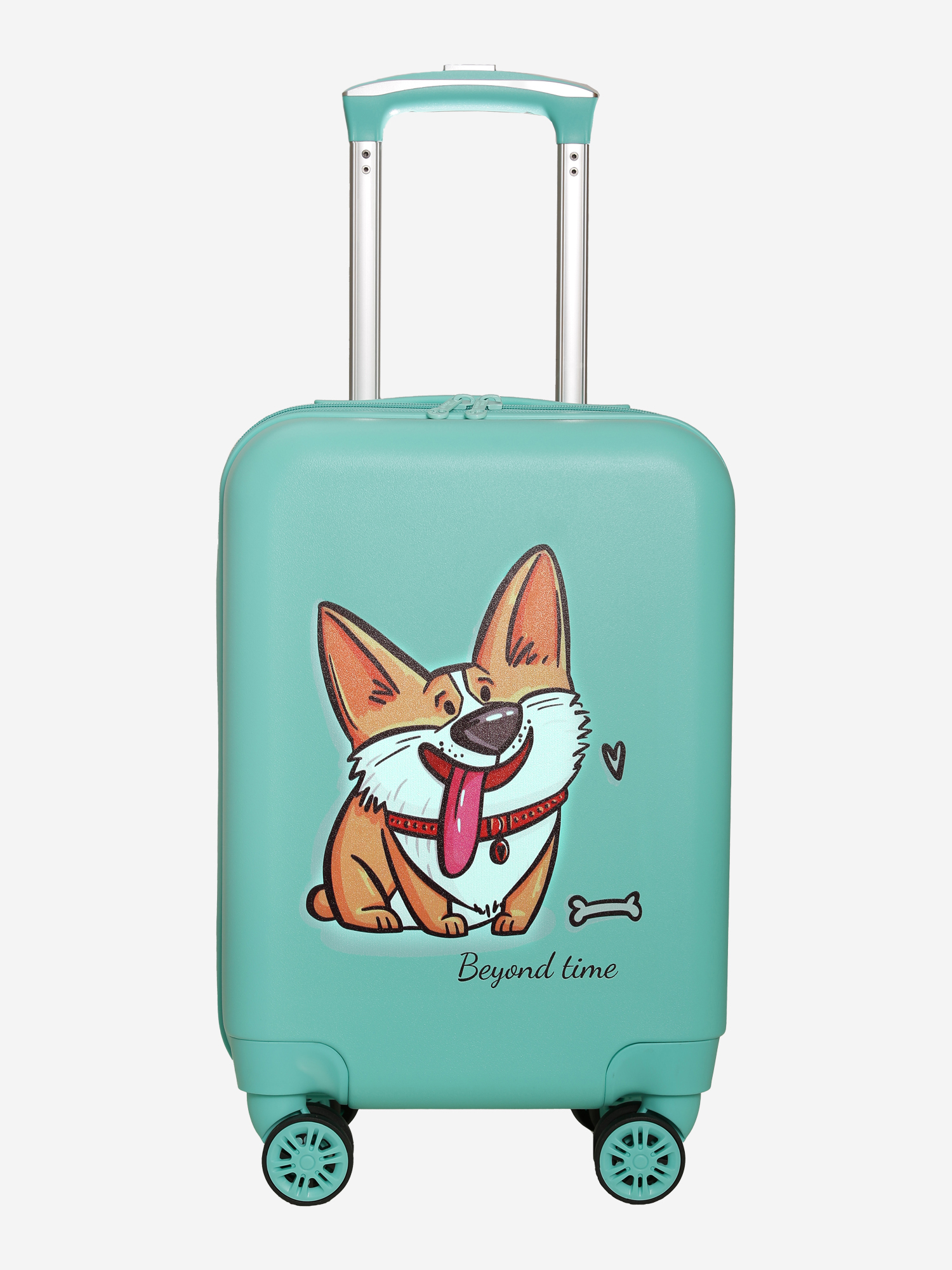 Изображение товара Детский чемодан BEYOND TIME R106 Голодный песик зеленый легкий и прочный