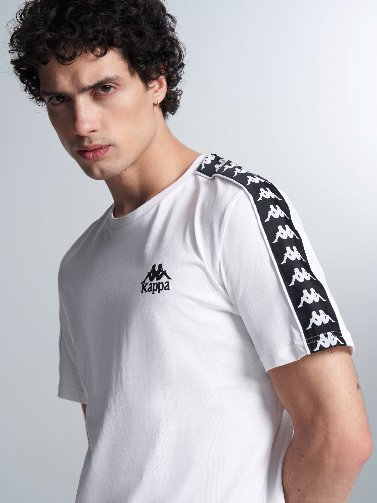 Изображение товара Футболка мужская Kappa Banda d'Origini белая с логотипом