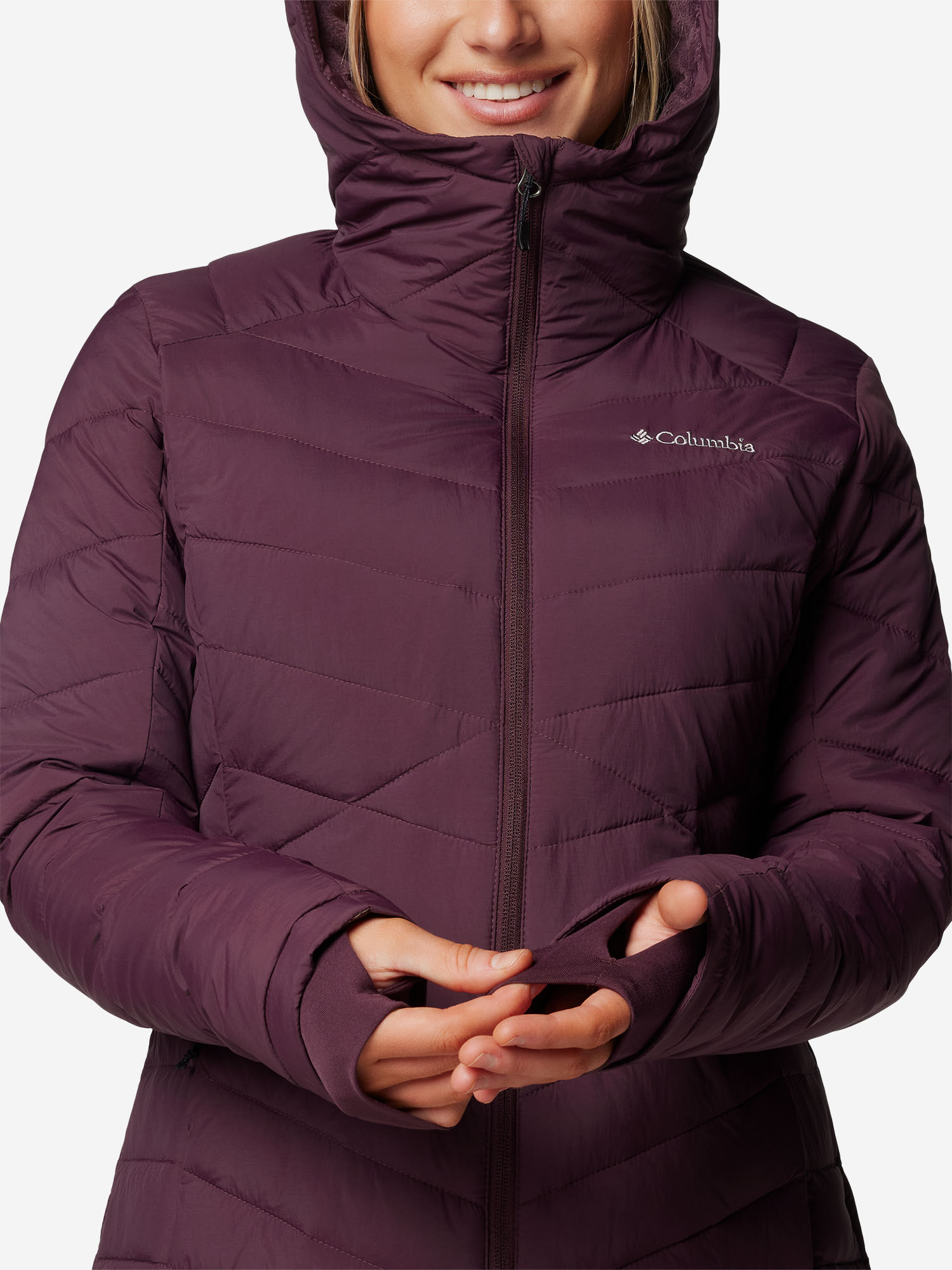 Куртка утепленная женская Columbia Joy Peak II Hooded Jacket, Коричневый 2089041CLB-607, размер 48 - фото 9