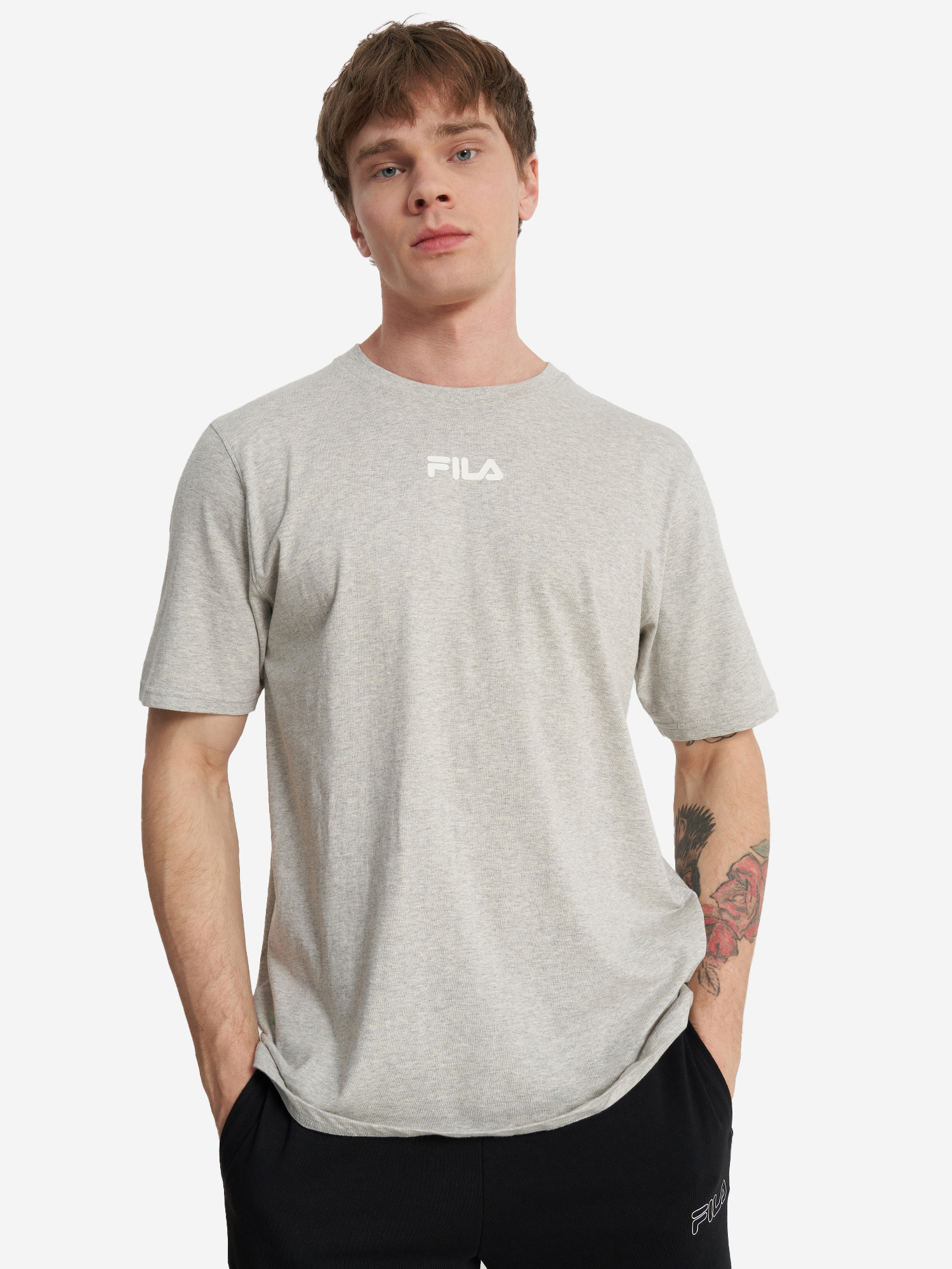 Футболка мужская FILA, Серый SS24SPM061FLA-289, размер RUS 50-52 | EUR L - фото 2