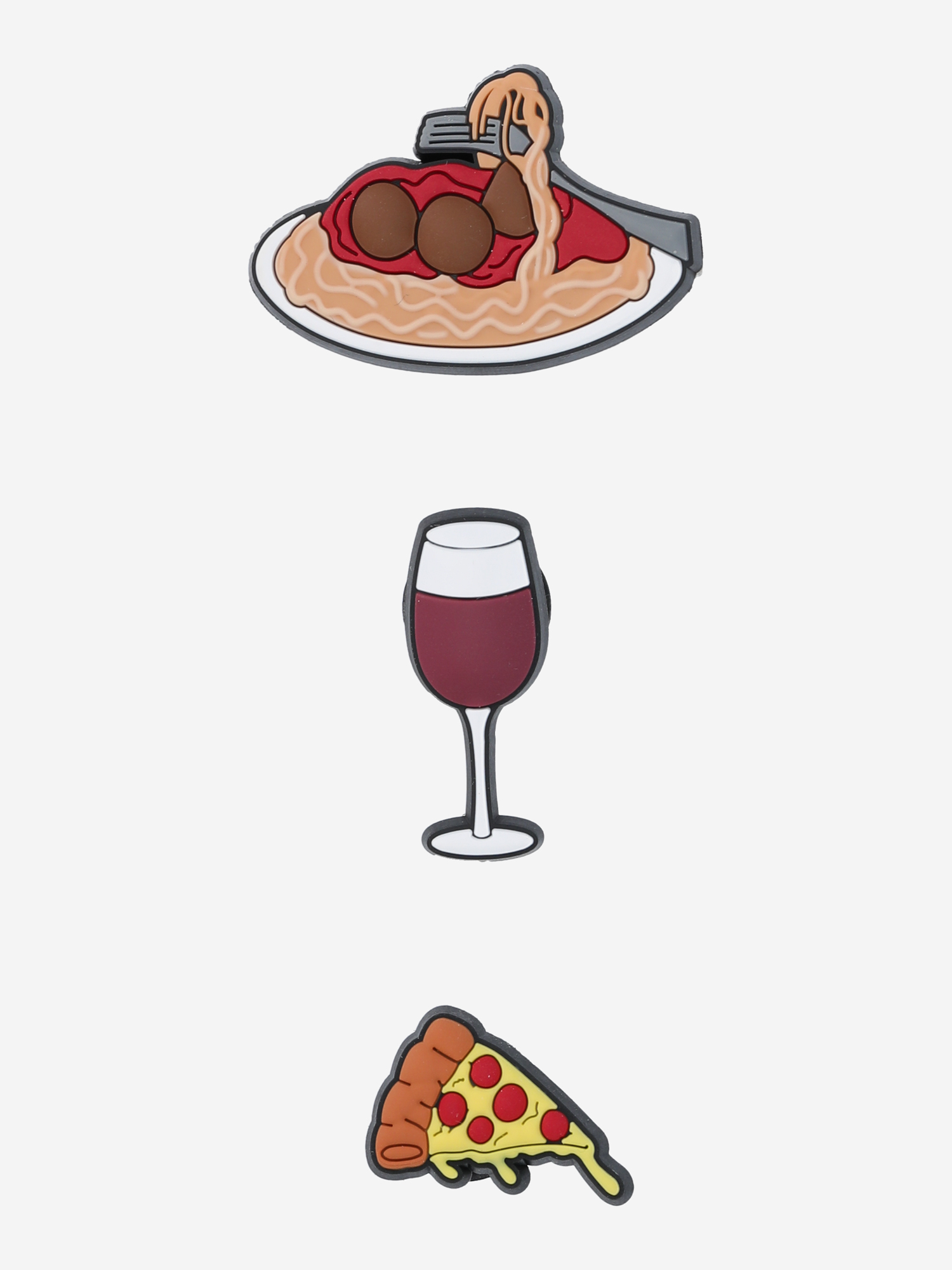 Изображение товара Украшение для обуви Crocs Jibbitz Italian Dinner 3 шт яркие значки