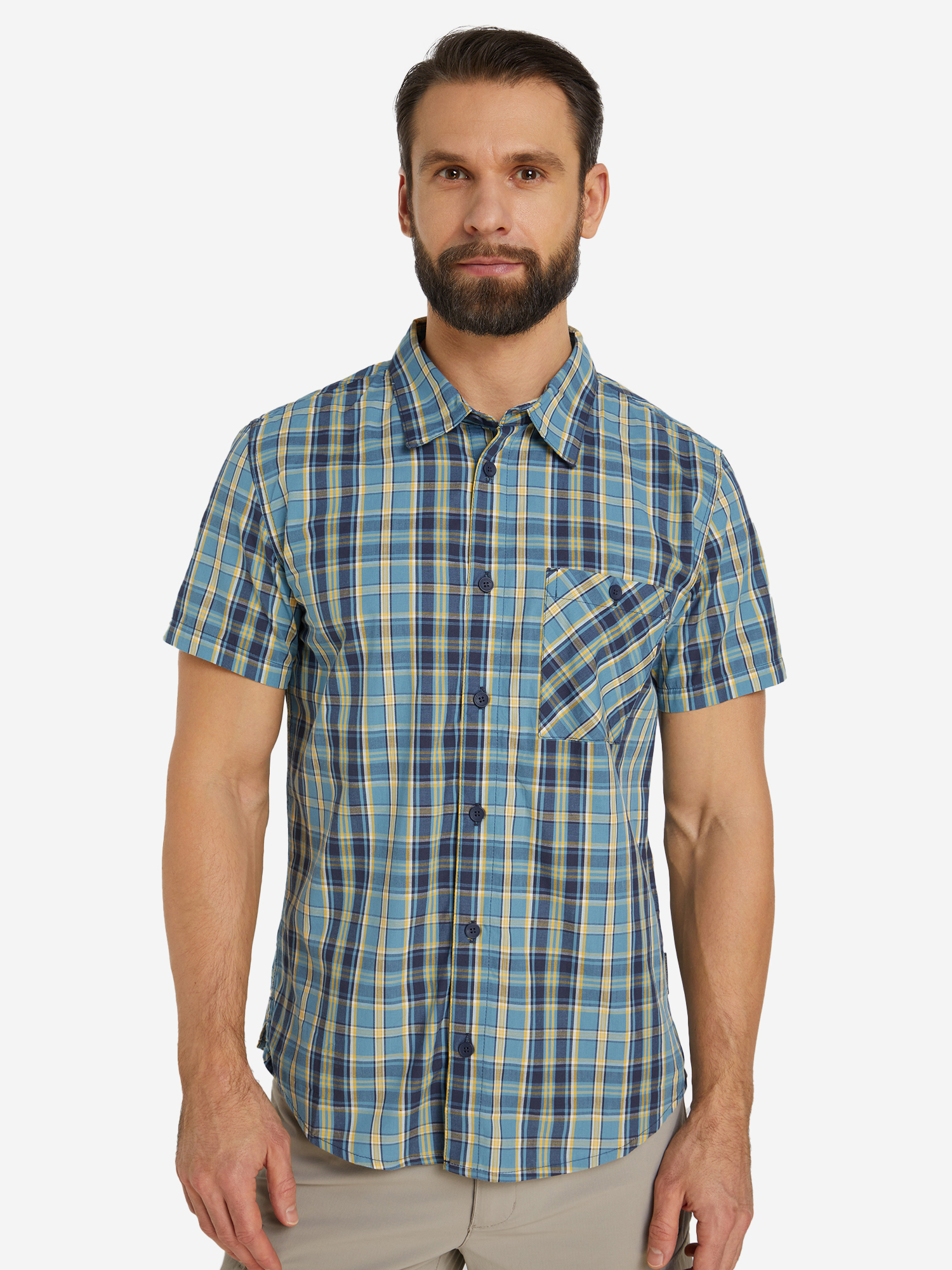 Рубашка с коротким рукавом мужская Outventure, Синий рубашка с коротким рукавом мужская outventure синий