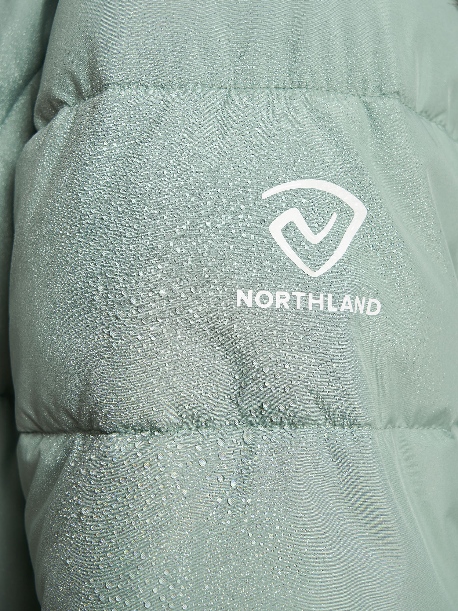 Пуховик со светоотражателями женский Northland, Зеленый