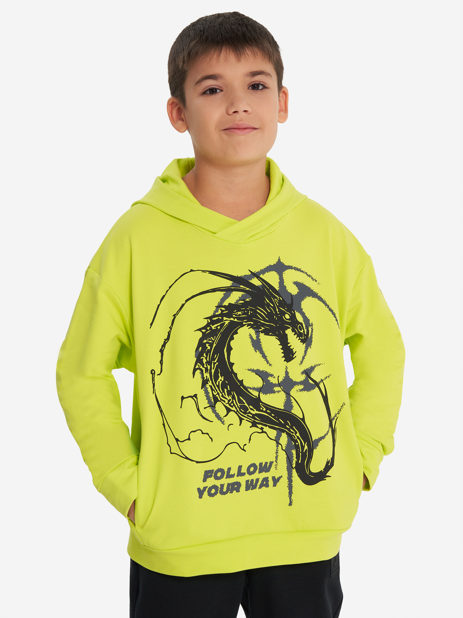 Худи для мальчиков Demix, зеленый, арт. 137705dmx-g2