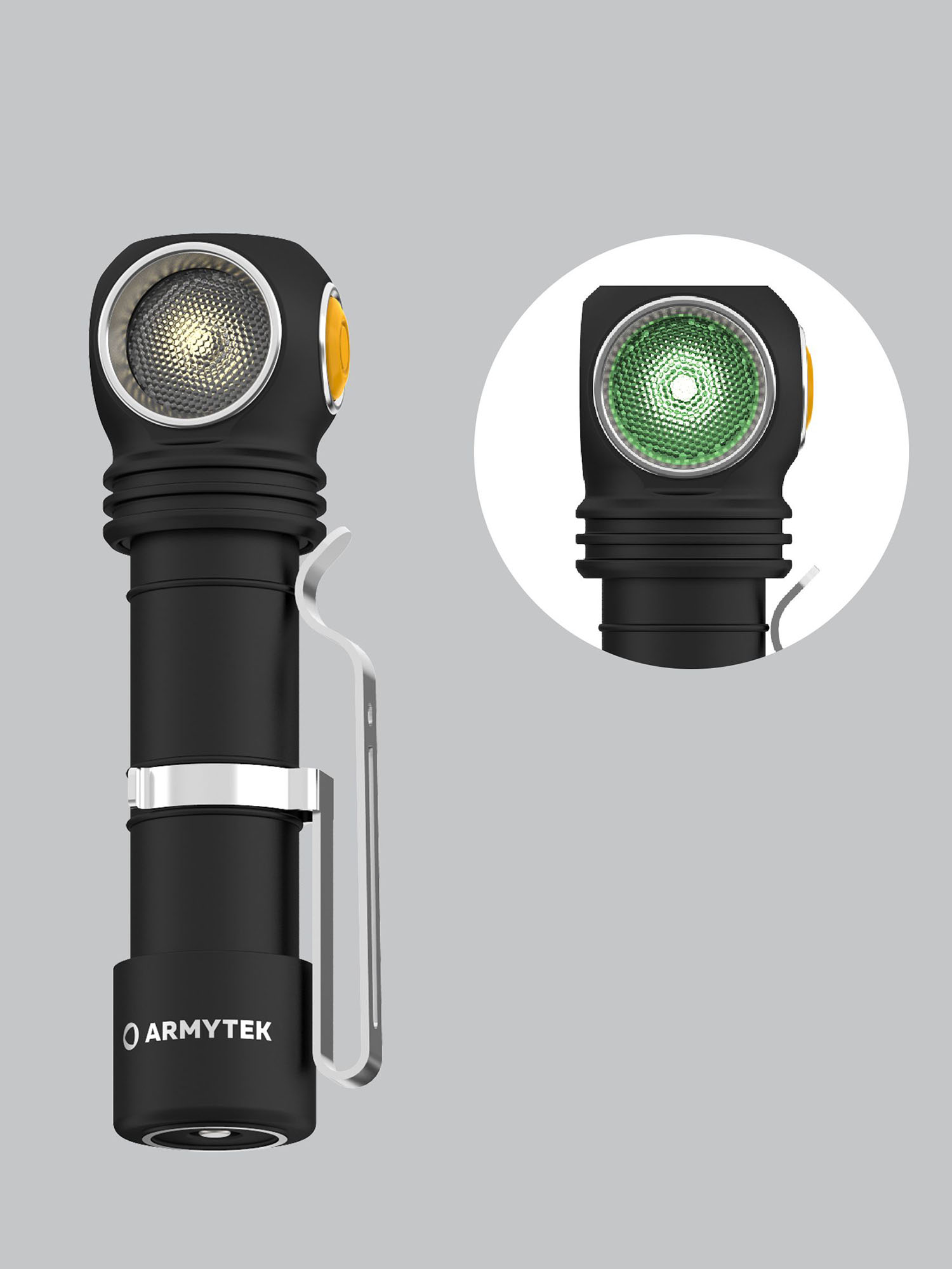 

Фонарь налобный Armytek Wizard C2 WG Magnet USB, теплый свет, Черный