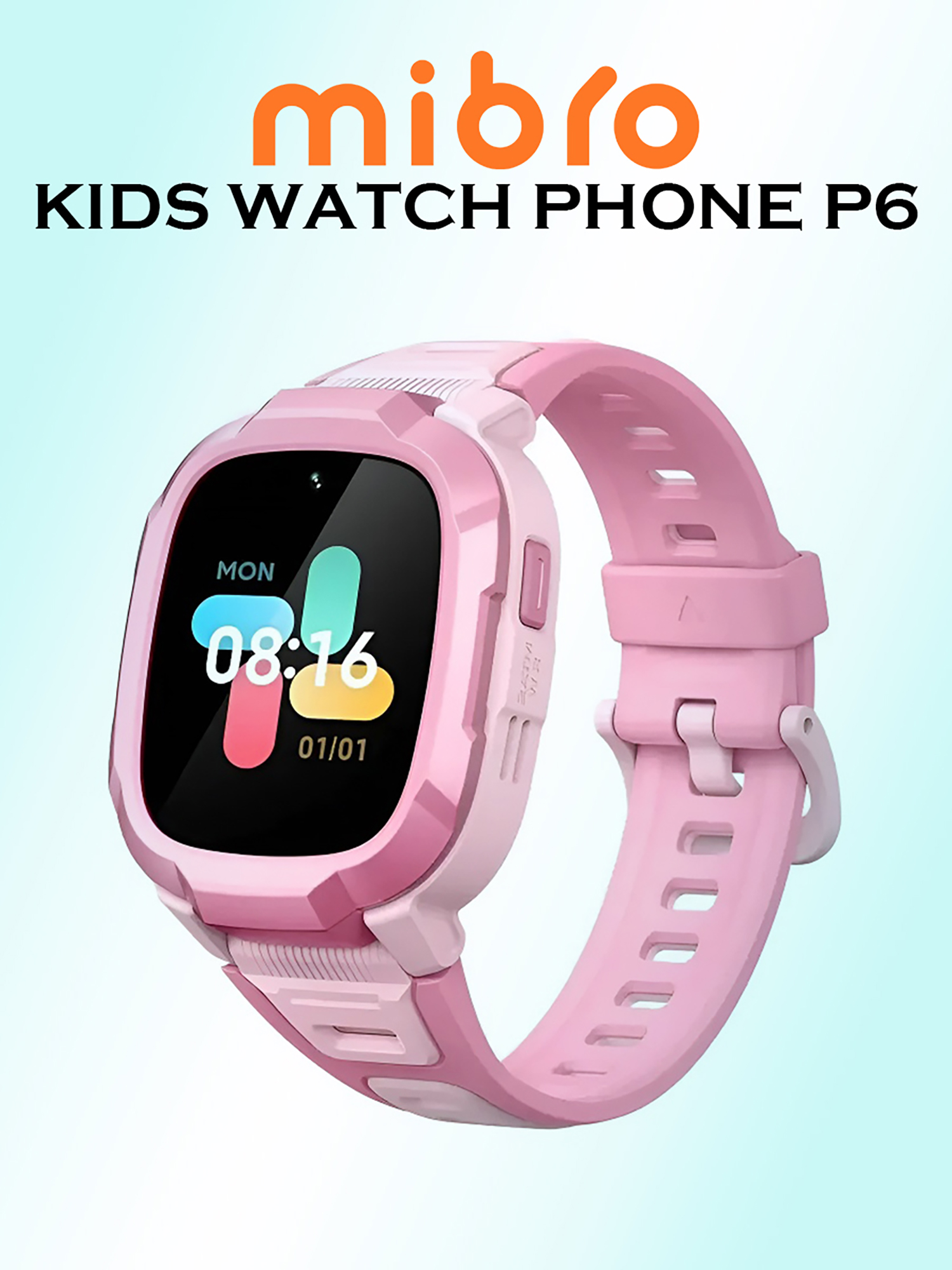 Изображение товара Детские спортивные часы Mibro P6 розовые, GPS, для фитнеса и тренинга