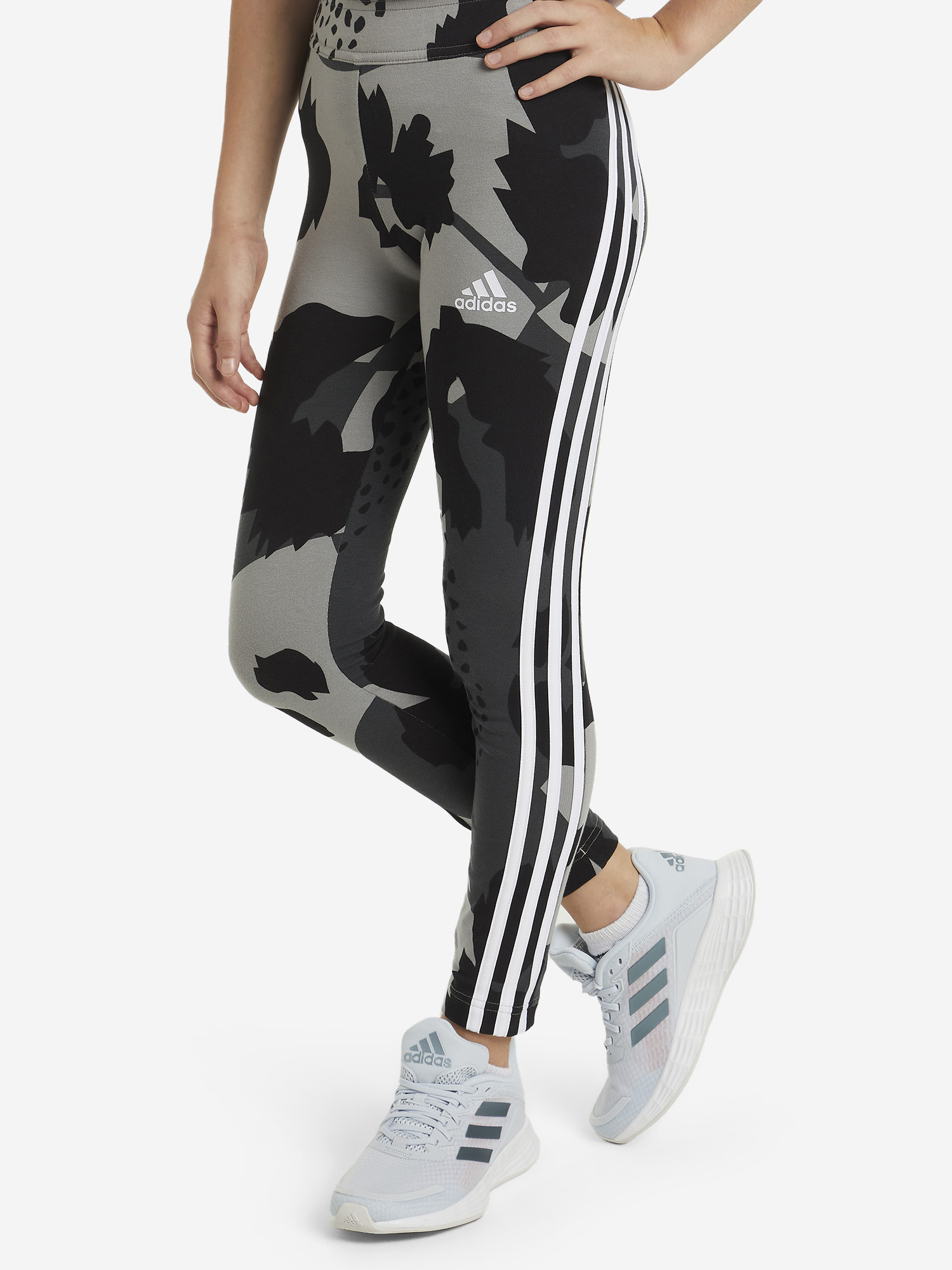 

Легинсы для девочек adidas 3-Stripes All Over Print, Серый