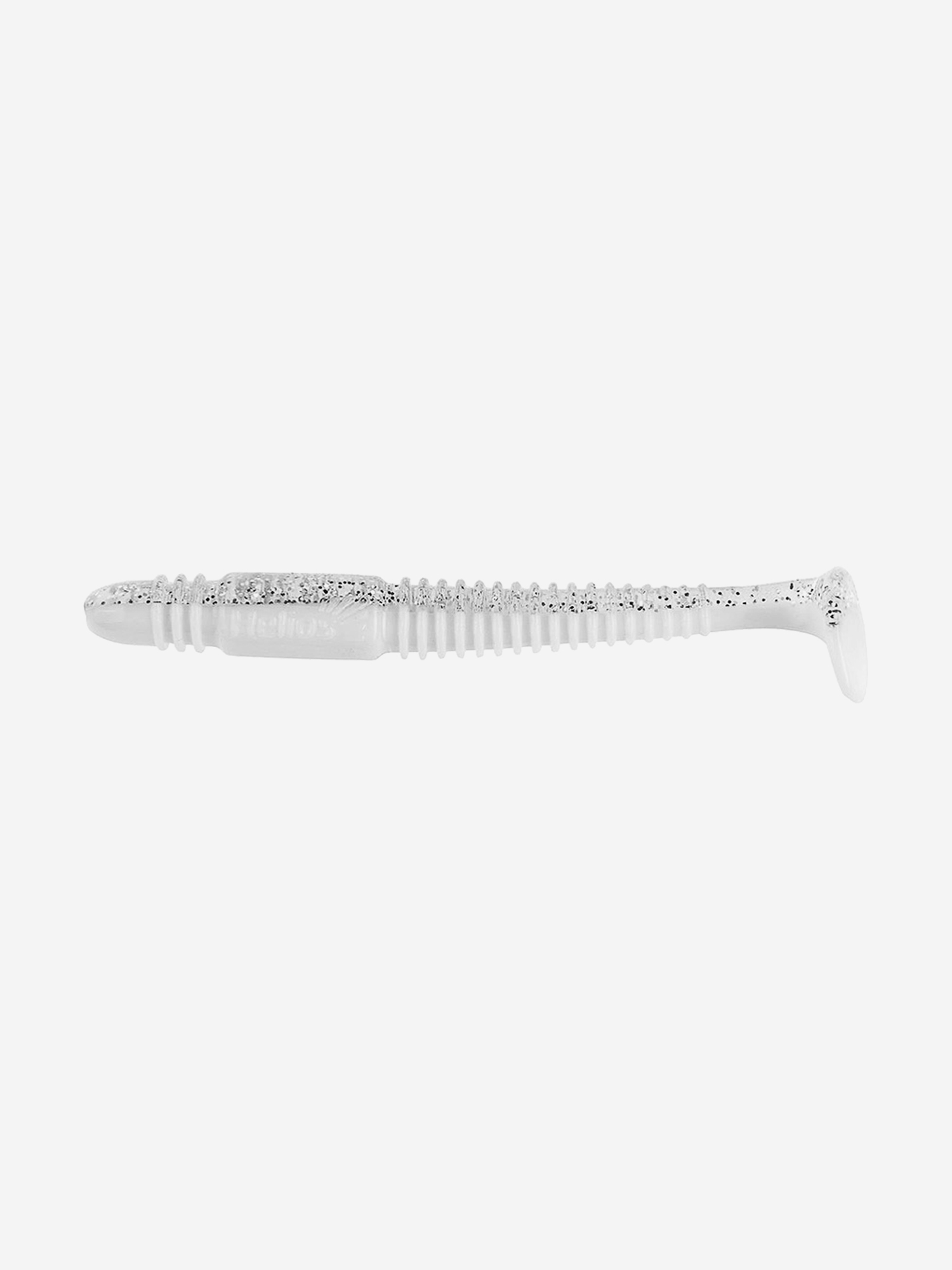 Изображение товара Мягкая приманка Helios Minoga, 3,75" / 9,5 см, White & Sparkles, 5 штук (HS-17-002), Белый/серебристый