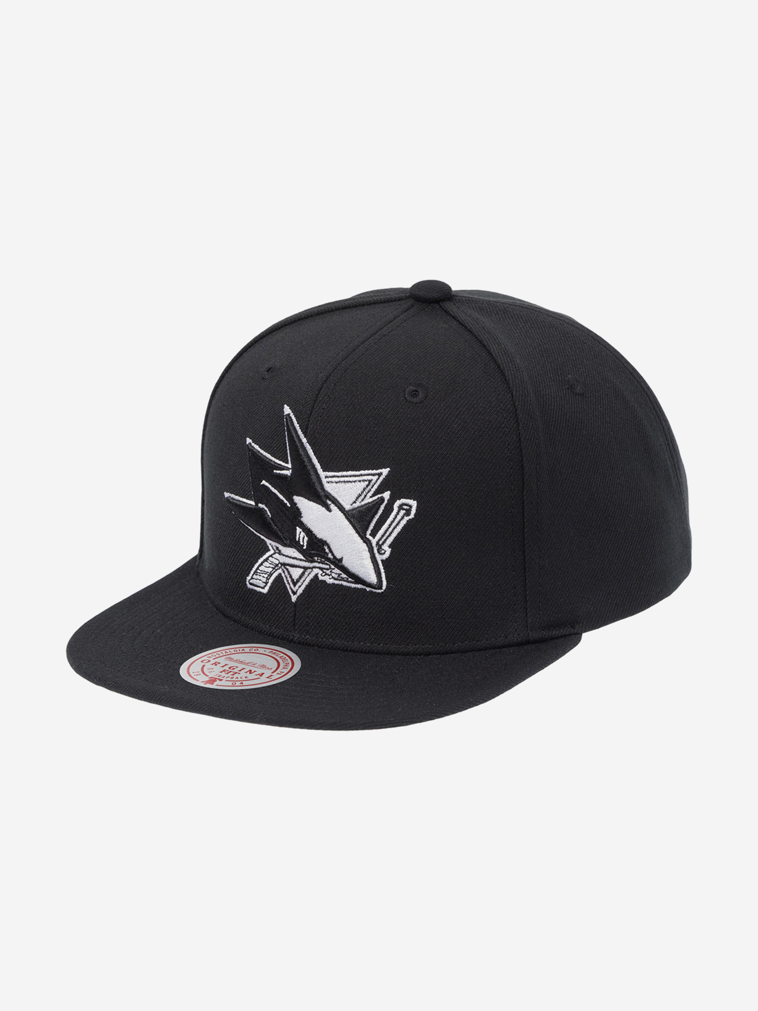 Изображение товара Бейсболка с прямым козырьком MITCHELL NESS HS8546-SJSBLCK San Jose Sharks NHL