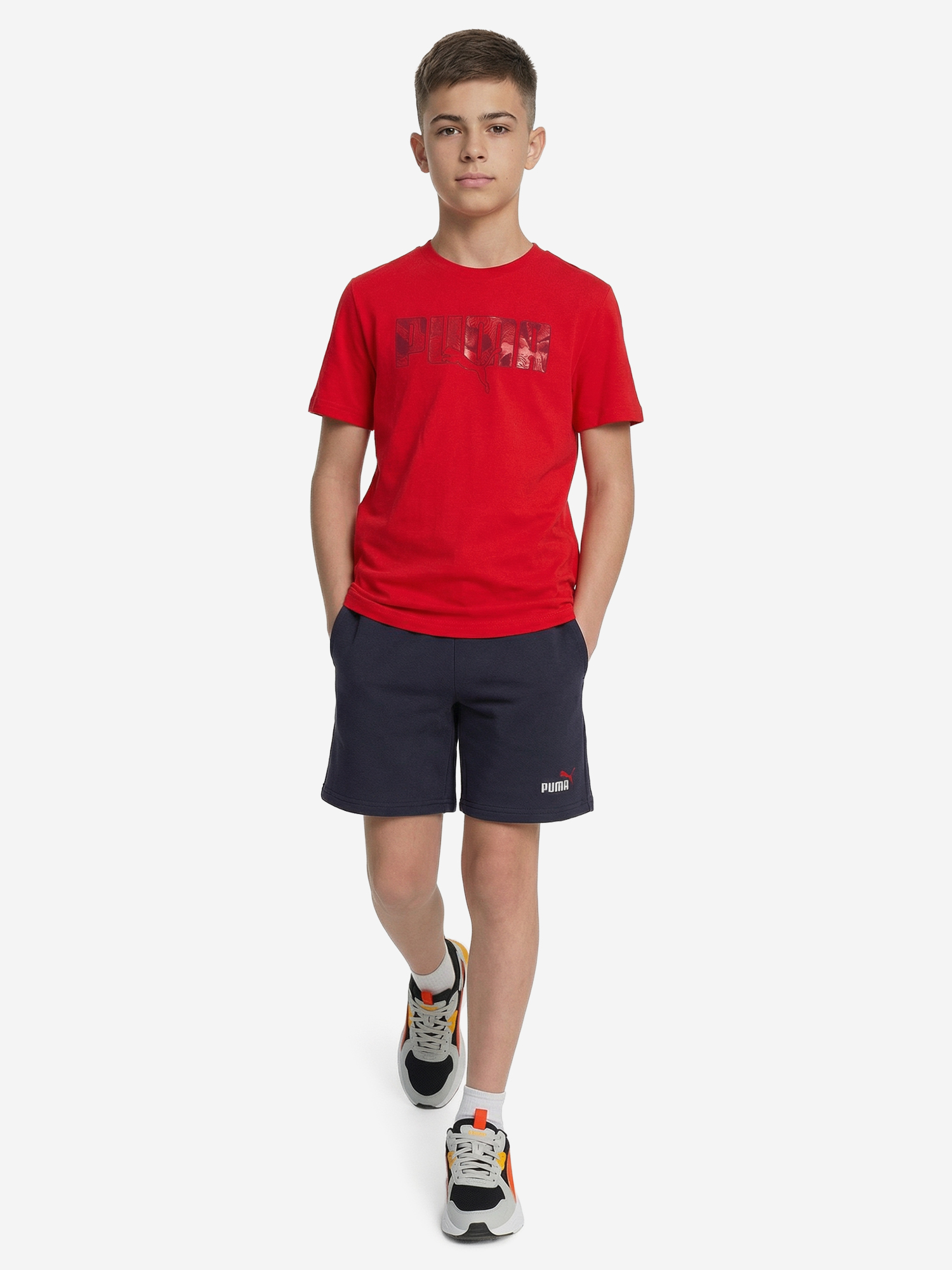 Футболка для мальчиков PUMA Ess Logo Lab Story 2, Красный 4