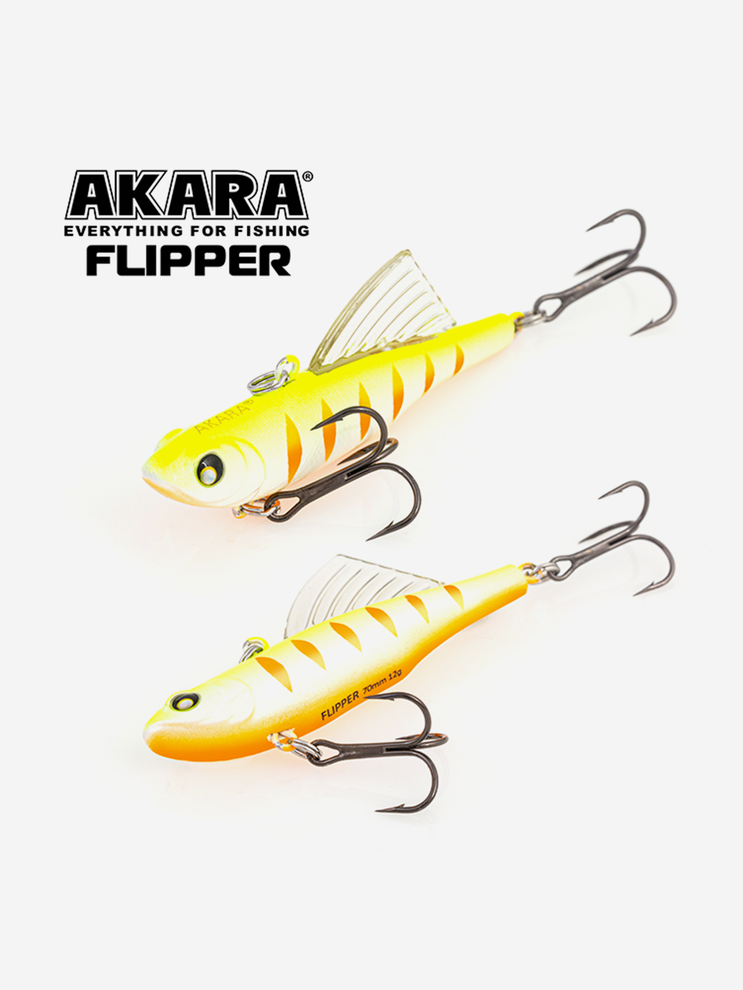 Изображение товара Воблер ратлин Akara Flipper 70мм 12г A5 виб зимний на щуку, судака