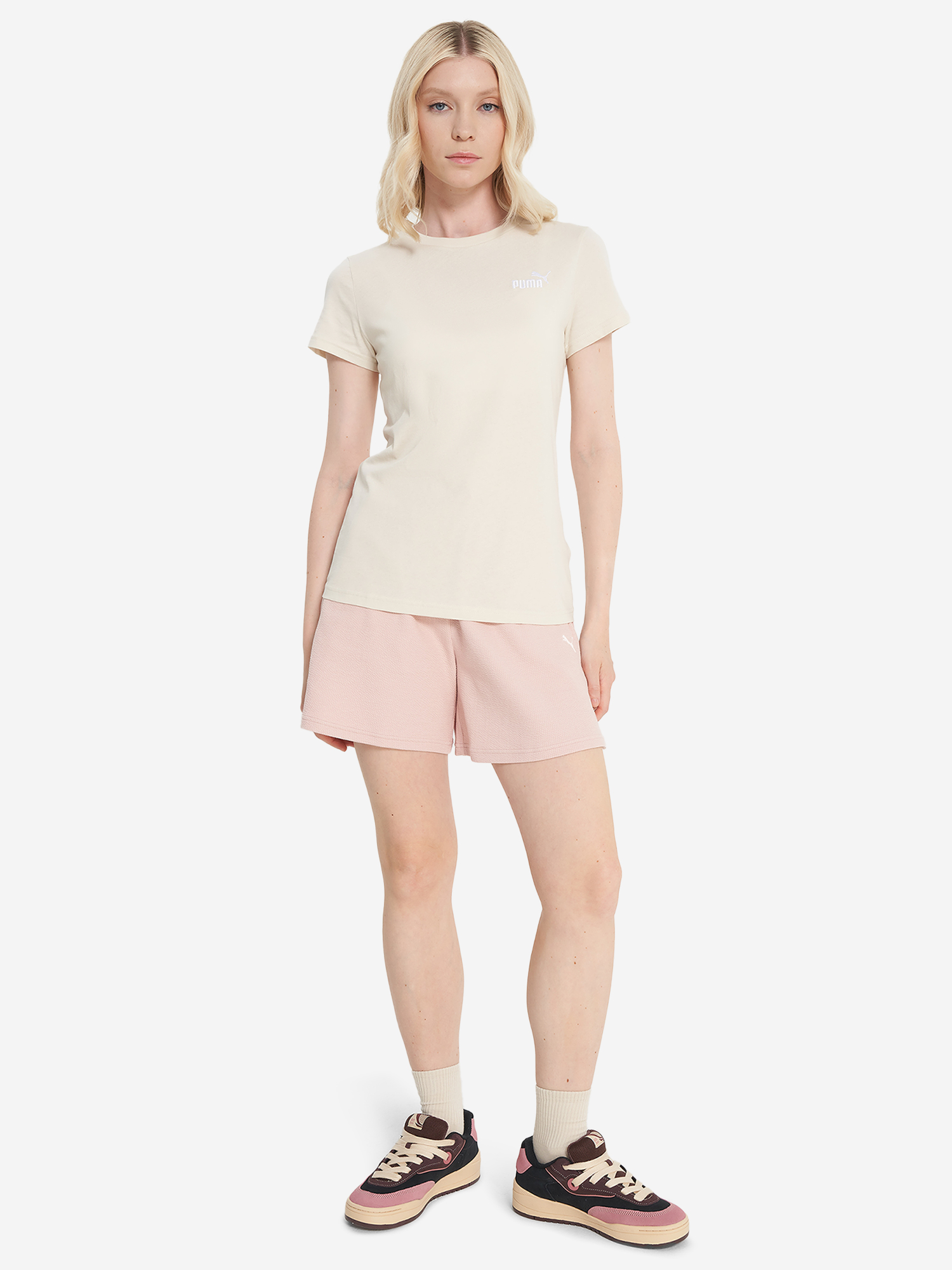 Футболка женская PUMA Ess Small No. 1 Logo, Бежевый 4
