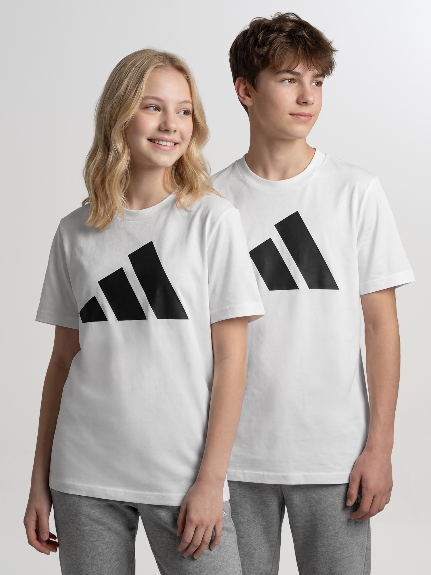 Изображение товара Футболка adidas для мальчиков с логотипом, хлопок, прямой крой