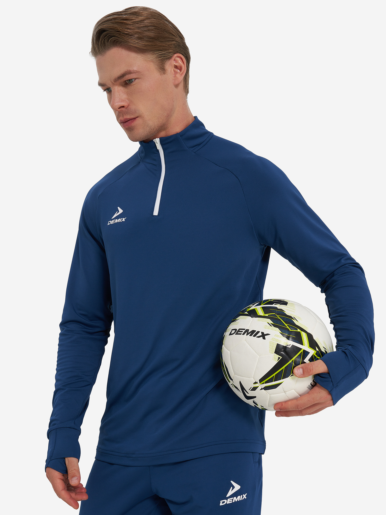 Изображение товара Джемпер футбольный мужской Demix Playmaker сапфировый