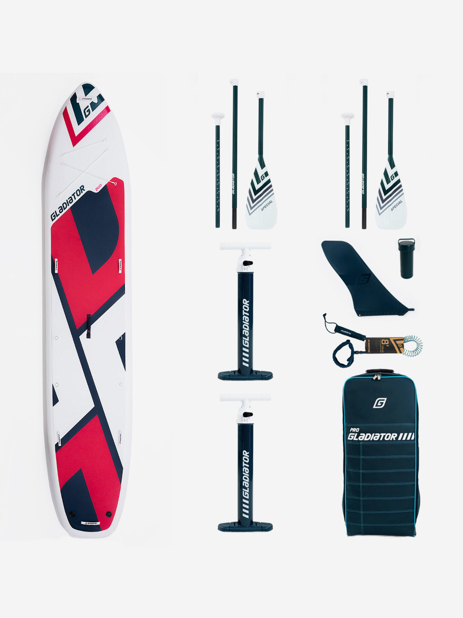 

SUP надувной Gladiator DUO 15.2 двухслойный, полная комплектация, Белый