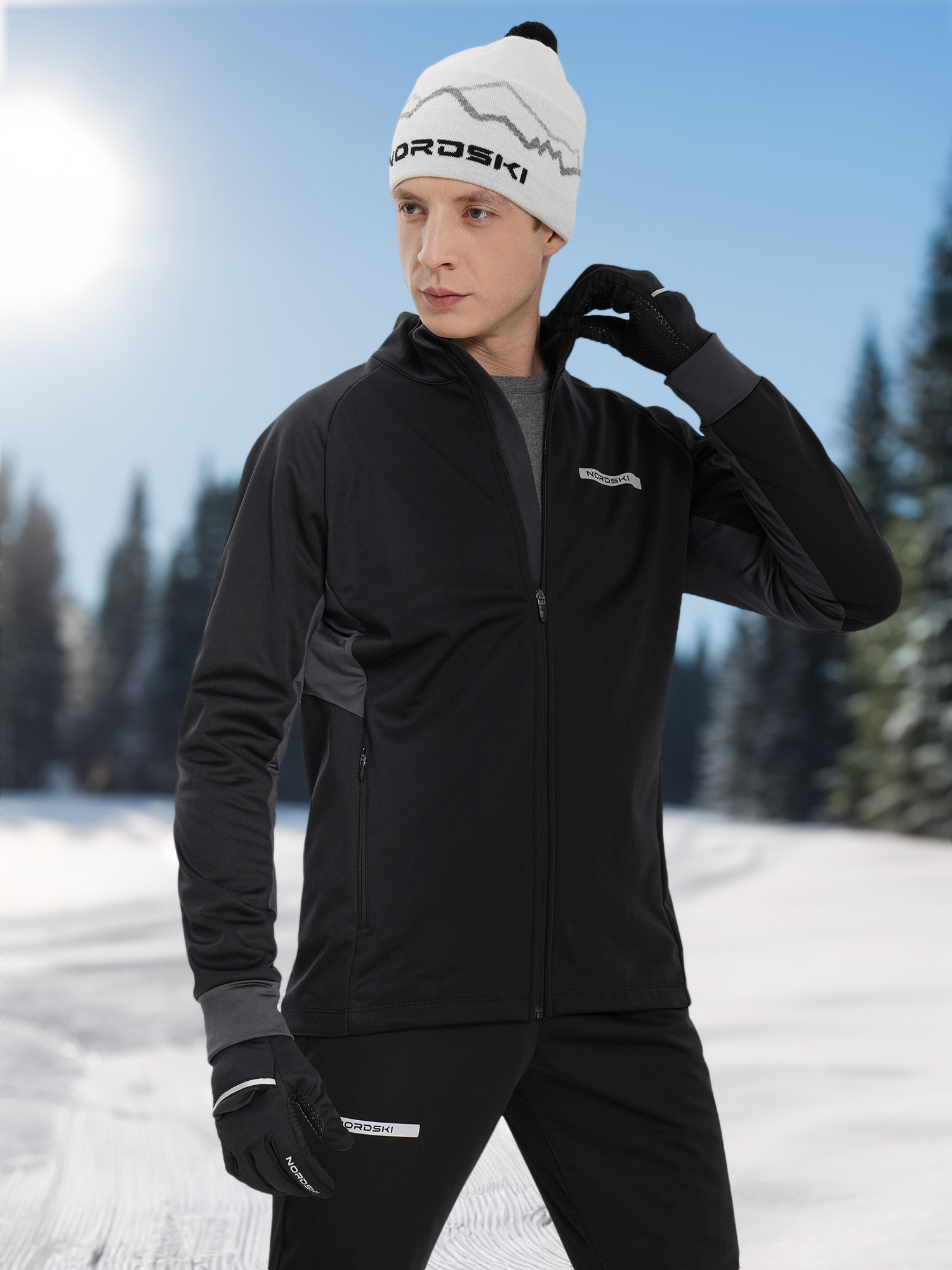 

Куртка для беговых лыж мужская Nordski Core, Черный