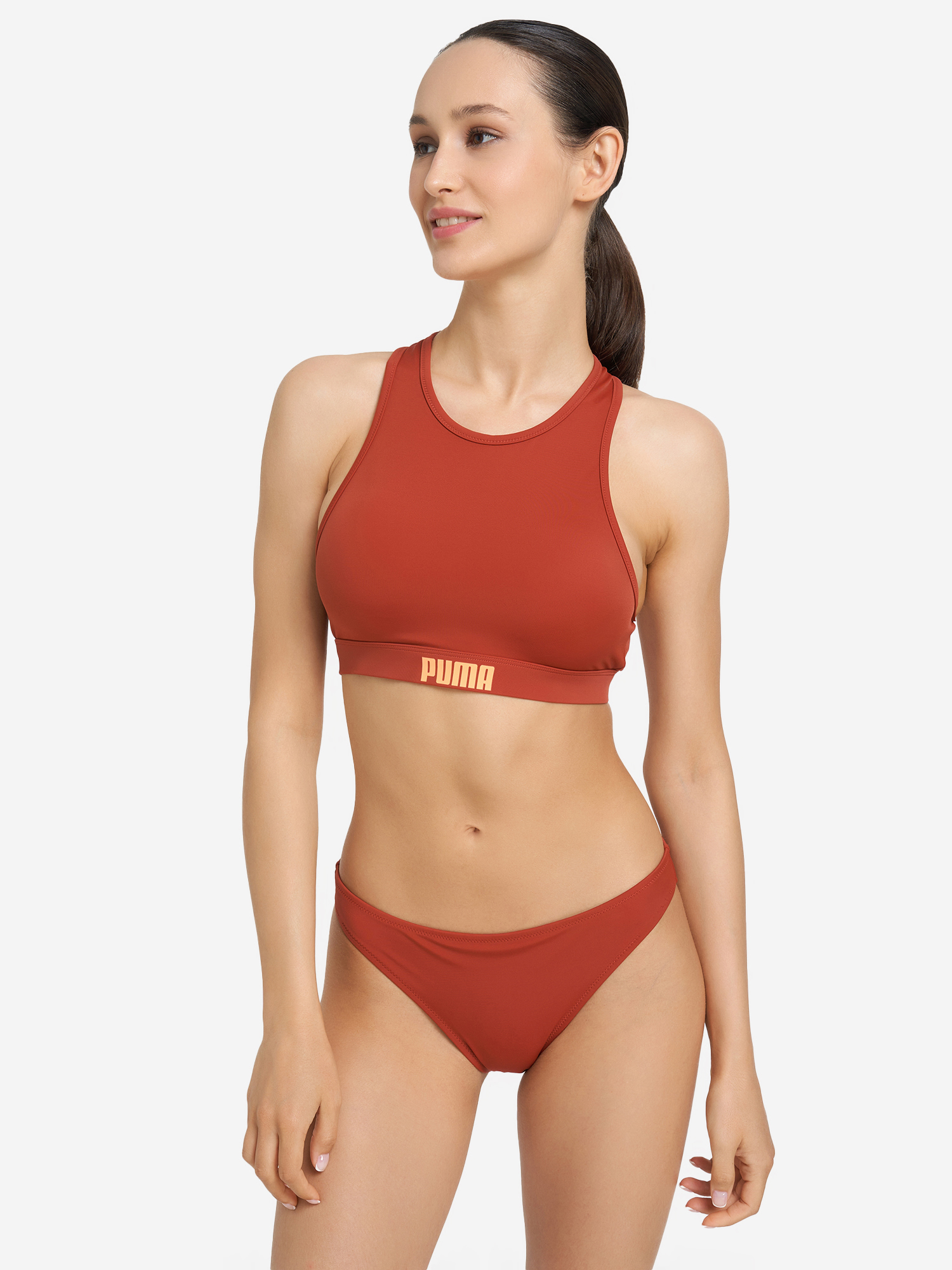 

Лиф женский PUMA Racerback Swim Top, Коричневый