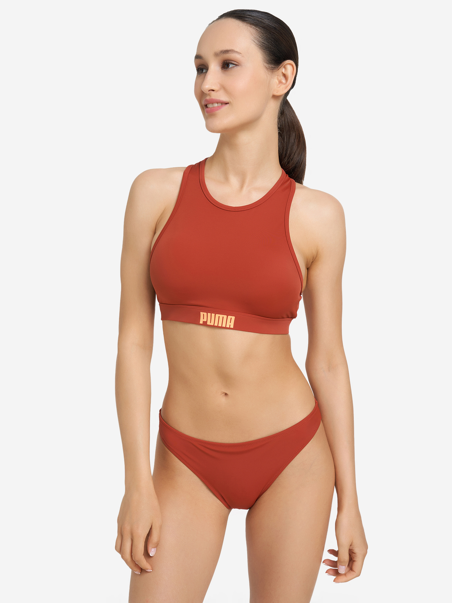 Лиф женский PUMA Racerback Swim Top, Коричневый про девочку которая этим летом я не я