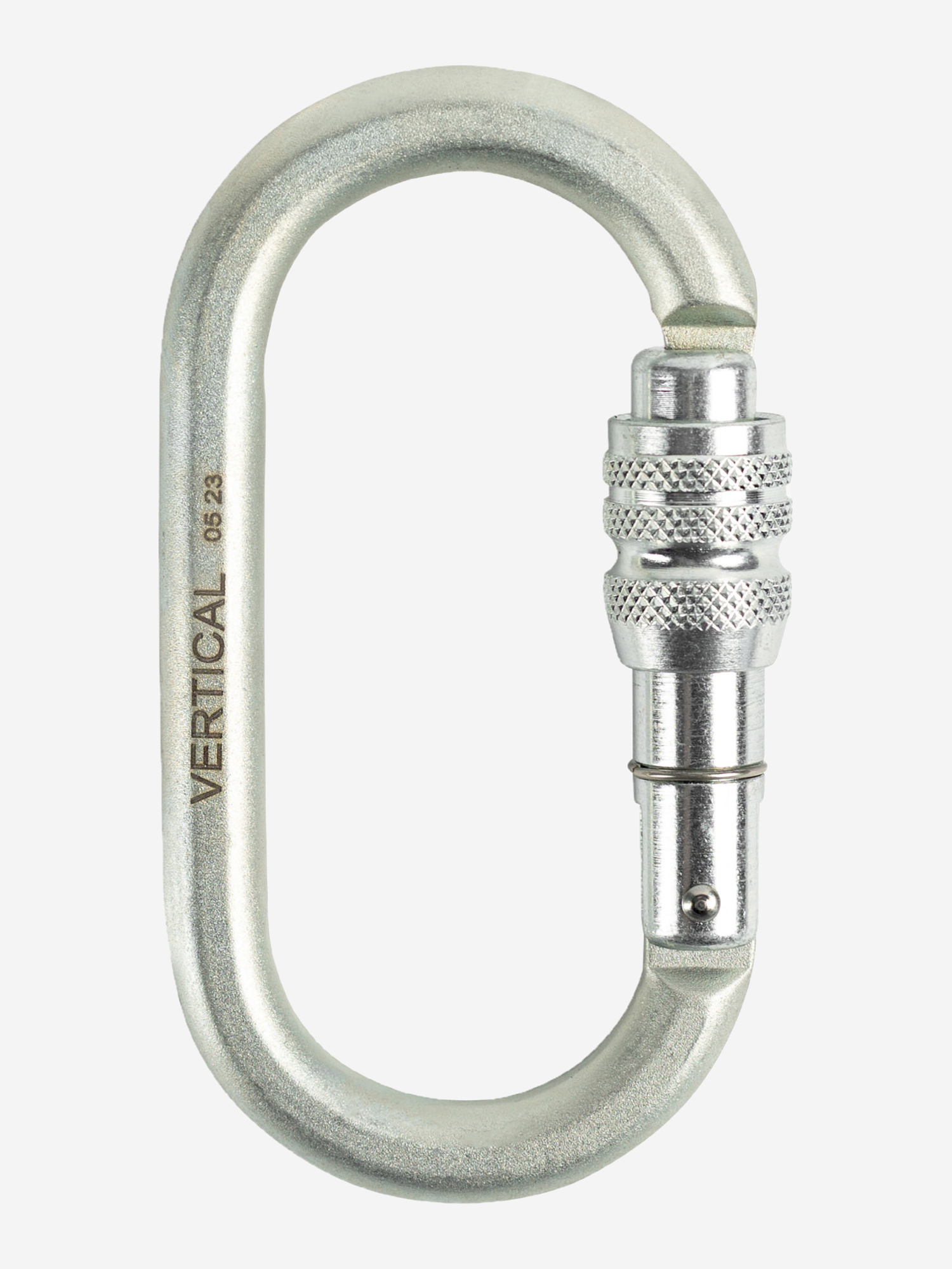 

Карабин овал стальной люкс с муфтой (Keylock) Vertical, Серый