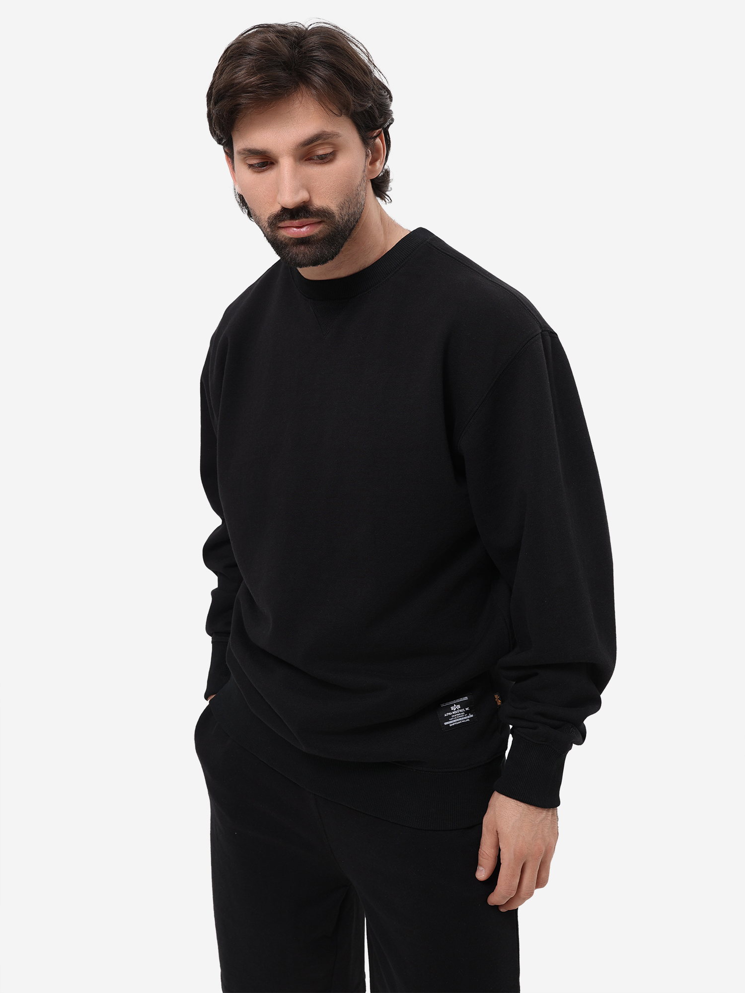 

Свитшот Essential French Crewneck Gen II Alpha Industries, Черный