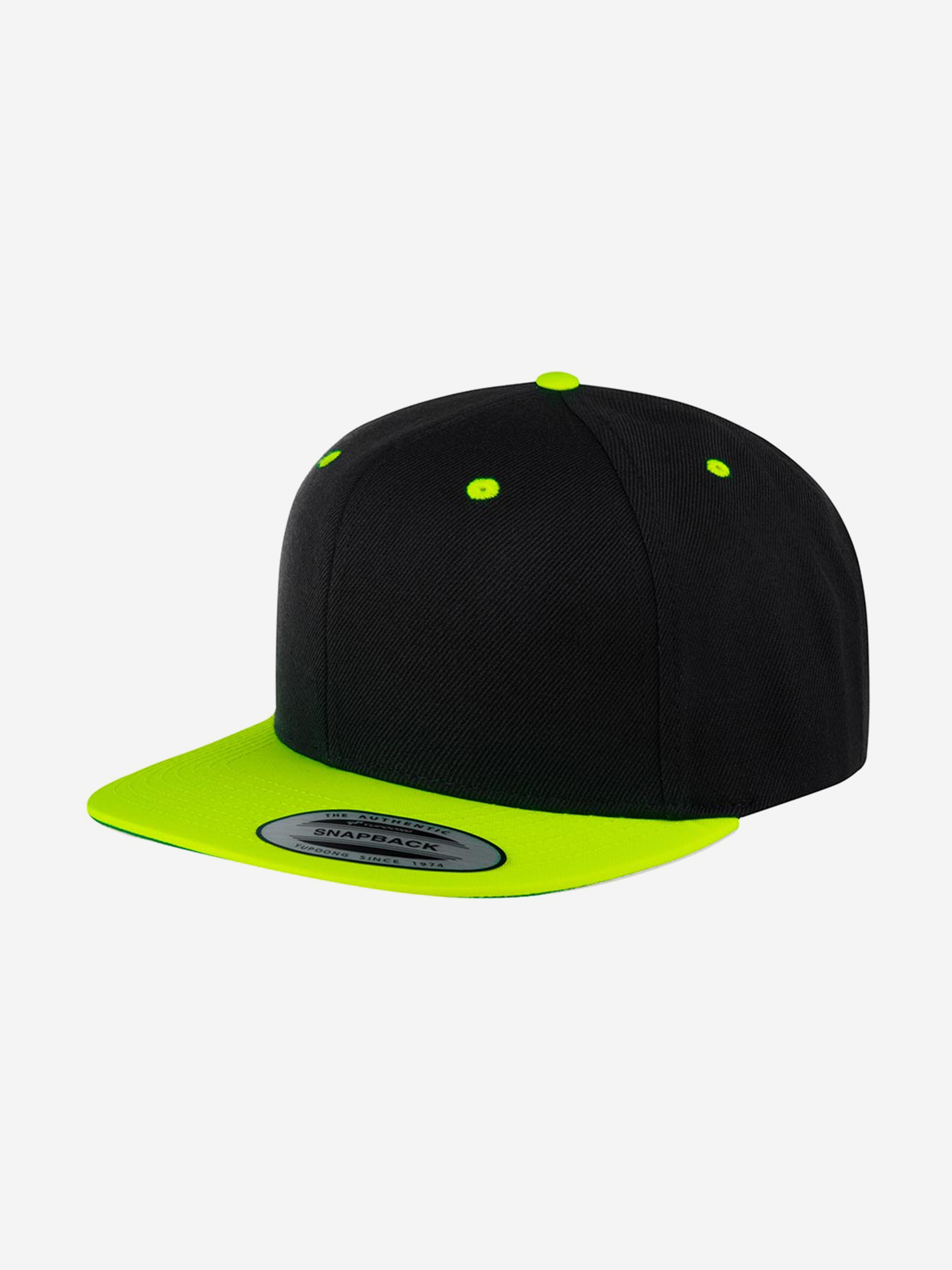 Изображение товара Бейсболка FLEXFIT 6089MT прямой козырек всесезонная черный желтый унисекс