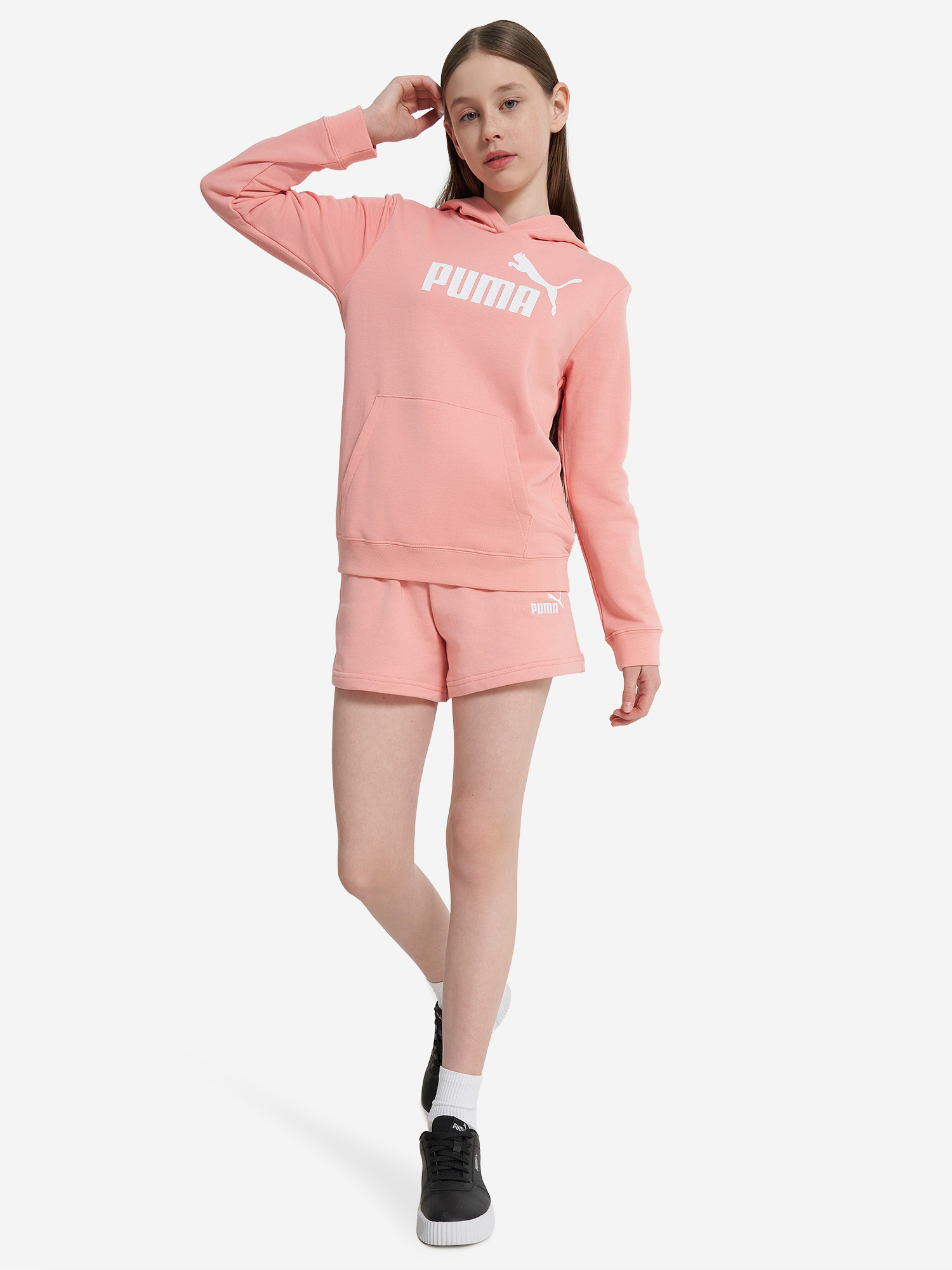 Худи для девочек PUMA No. 1 Logo, Розовый 5