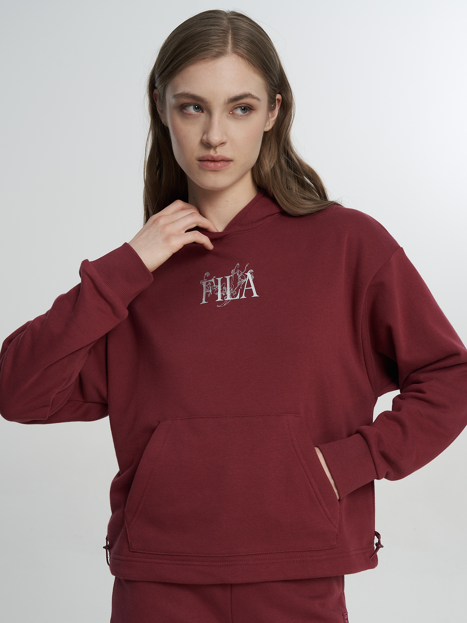 Худи женское FILA, Красный