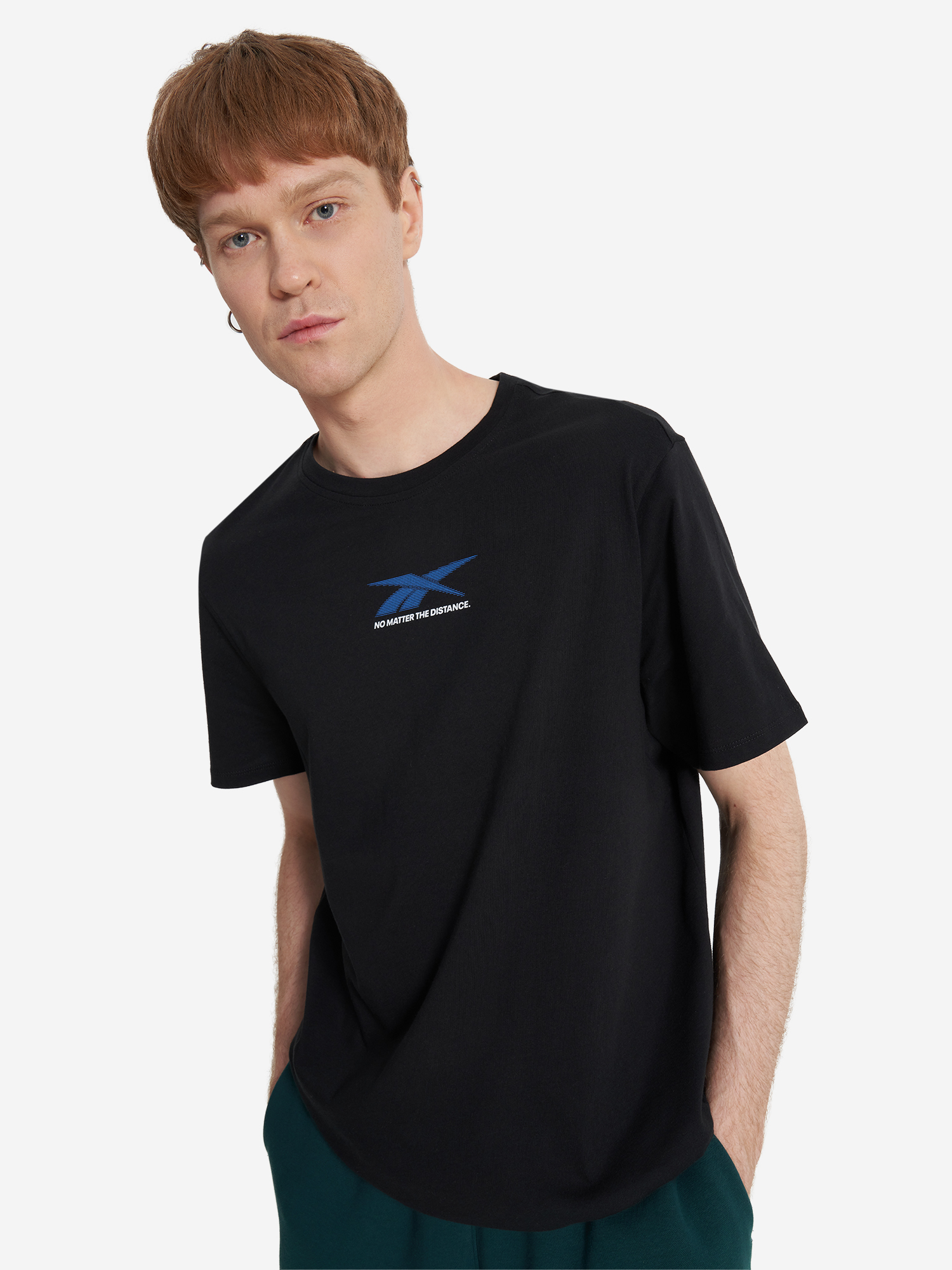 

Футболка мужская Reebok No Matter Distance, Черный