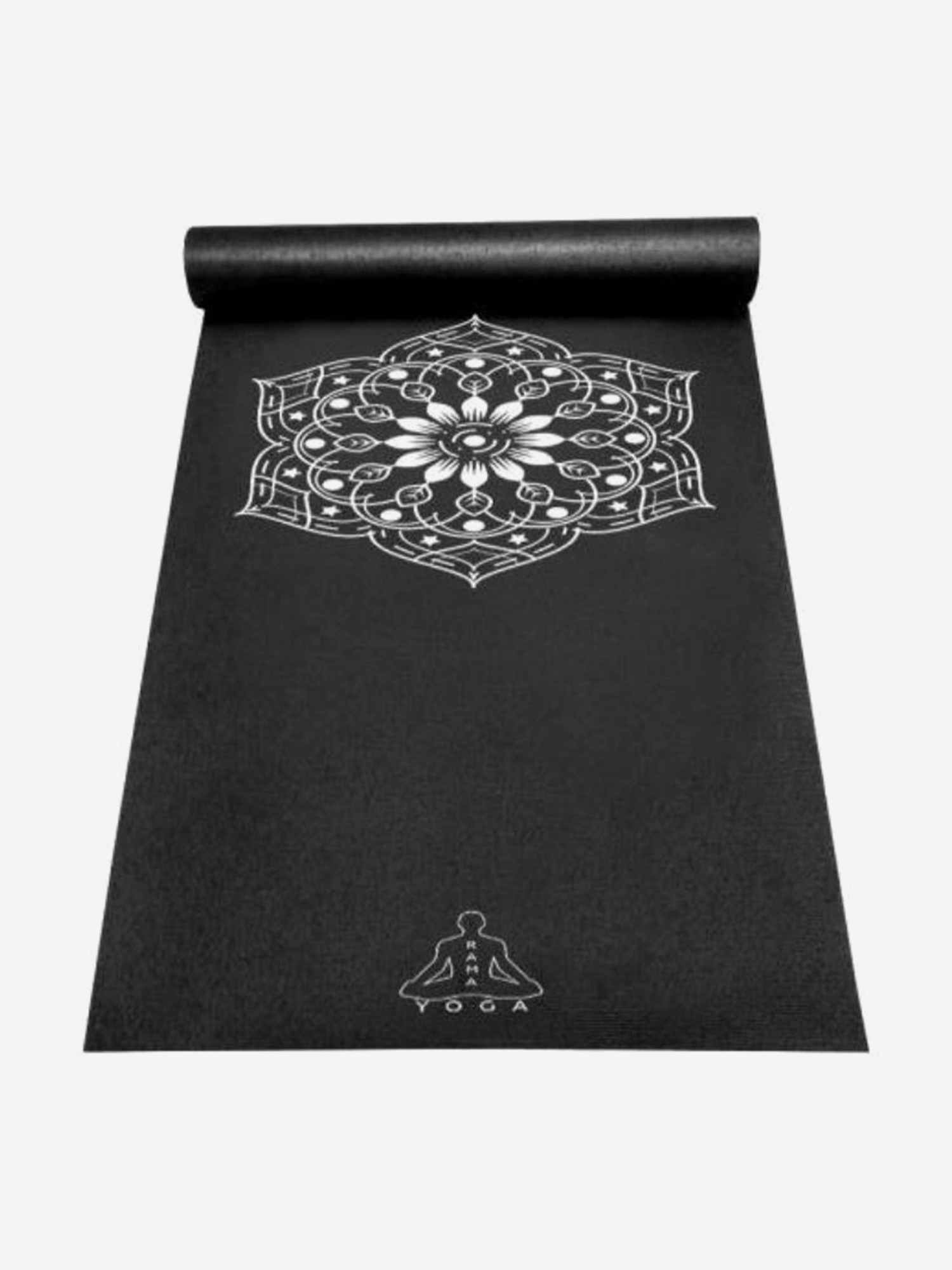 Изображение товара Коврик для йоги RamaYoga Mandala 1.4 черный 183х60 см 3 мм ПВХ