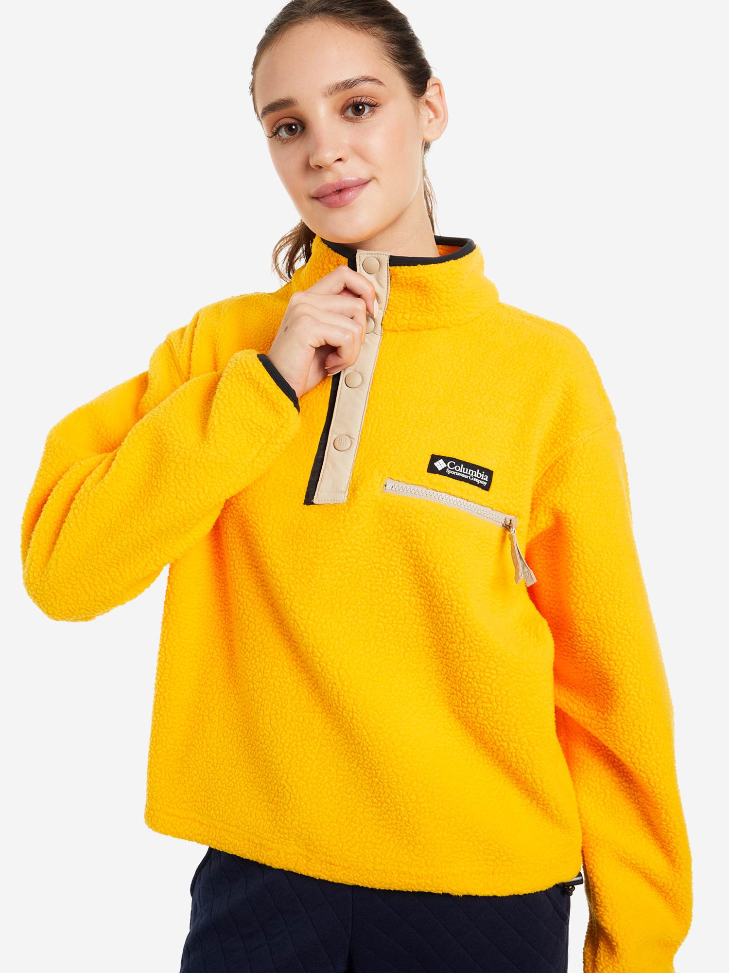 

Джемпер флисовый женский Columbia Icons Helvetia Scenic Fleece, Желтый