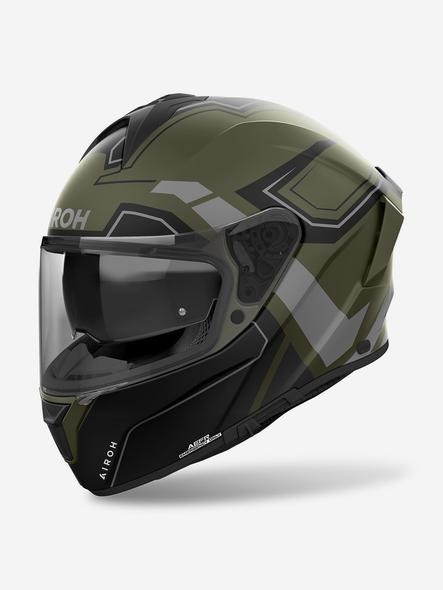 

Мотошлем Интеграл Airoh SPARK 2 DART Military Green Matt, Серый
