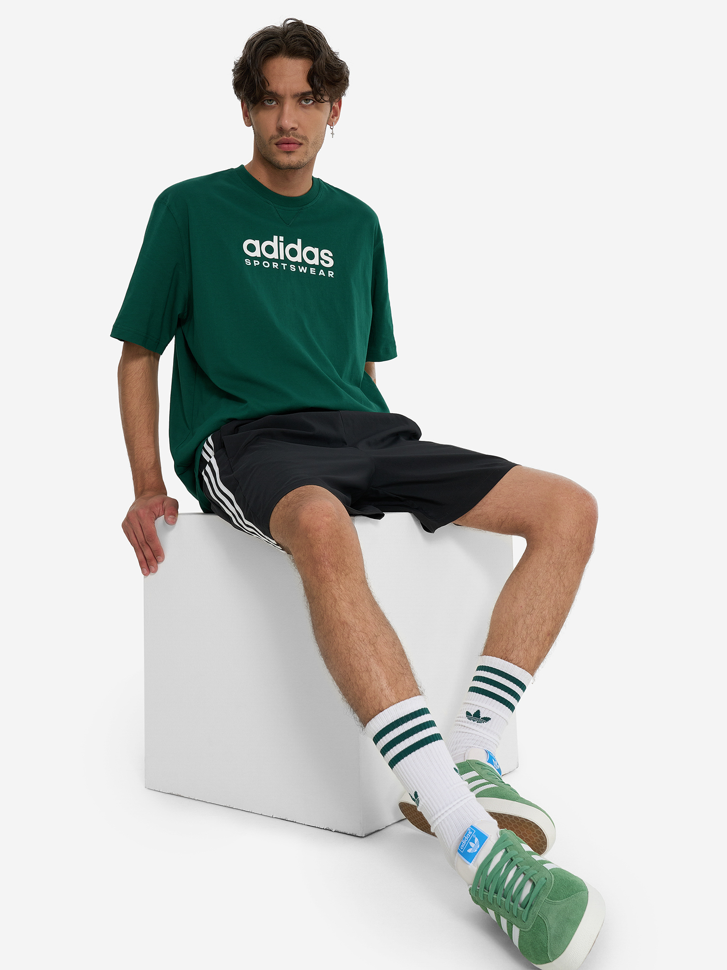 Футболка мужская adidas, Зеленый IJ9434A01-, размер RUS 52-54 - фото 4