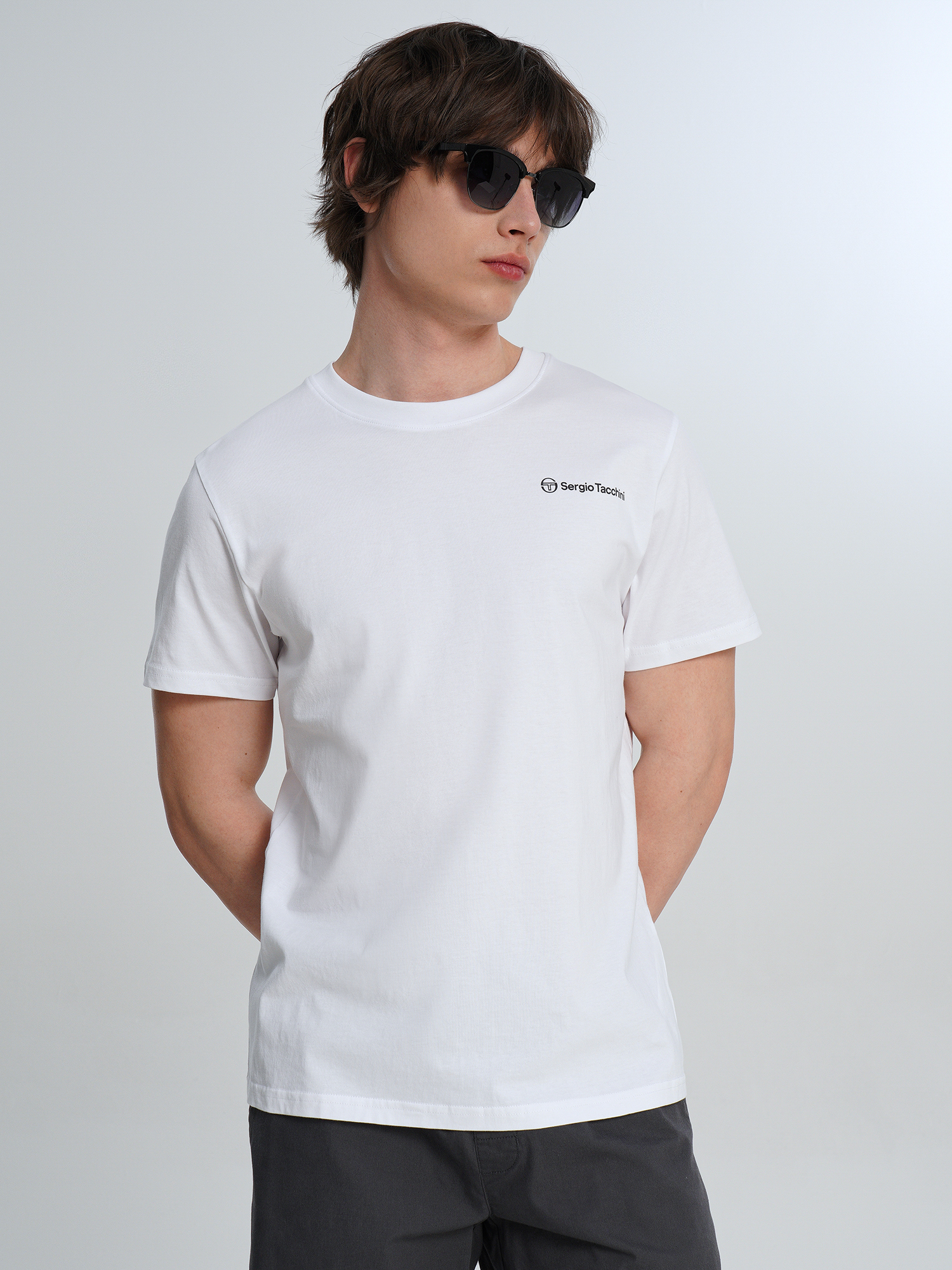 Изображение товара Sergio Tacchini Essenziale футболка мужская белая с коротким рукавом