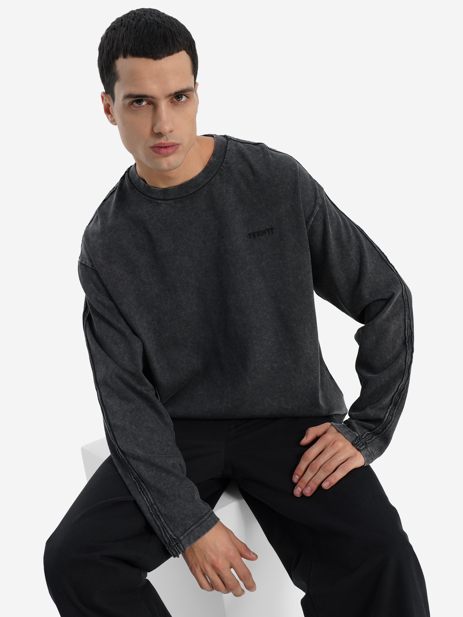 Лонгслив мужской оверсайз Termit, черный, арт. 142633trt-99