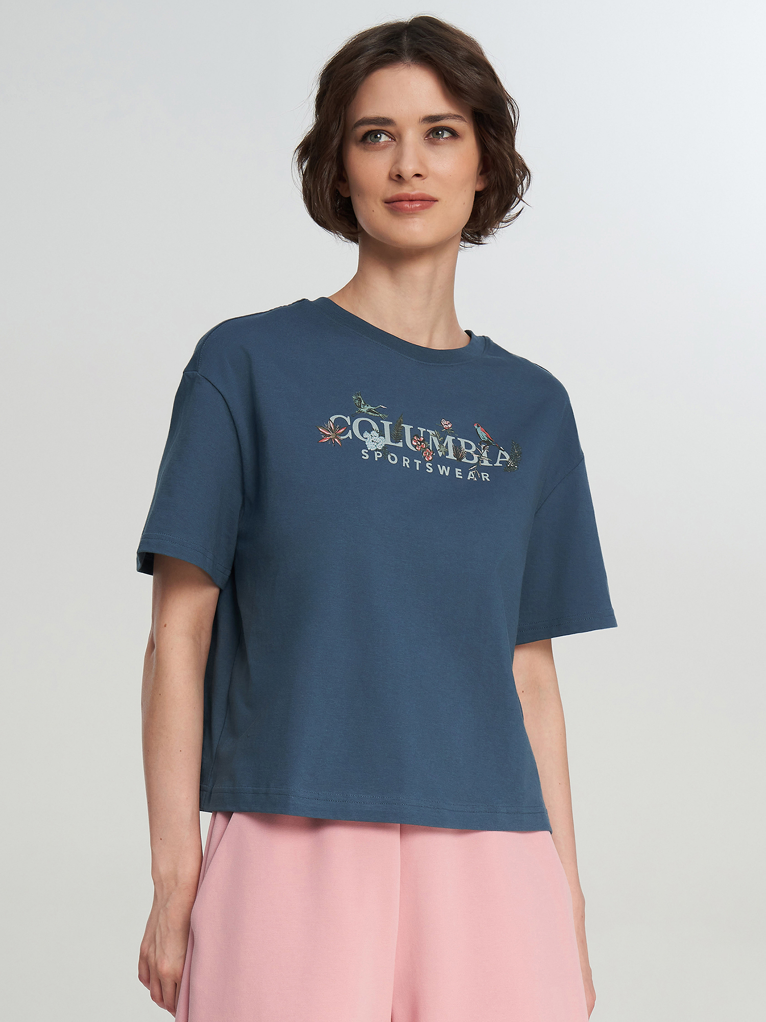 

Футболка женская Columbia Rolling Bend Graphic Relaxed Crop SS, Зеленый