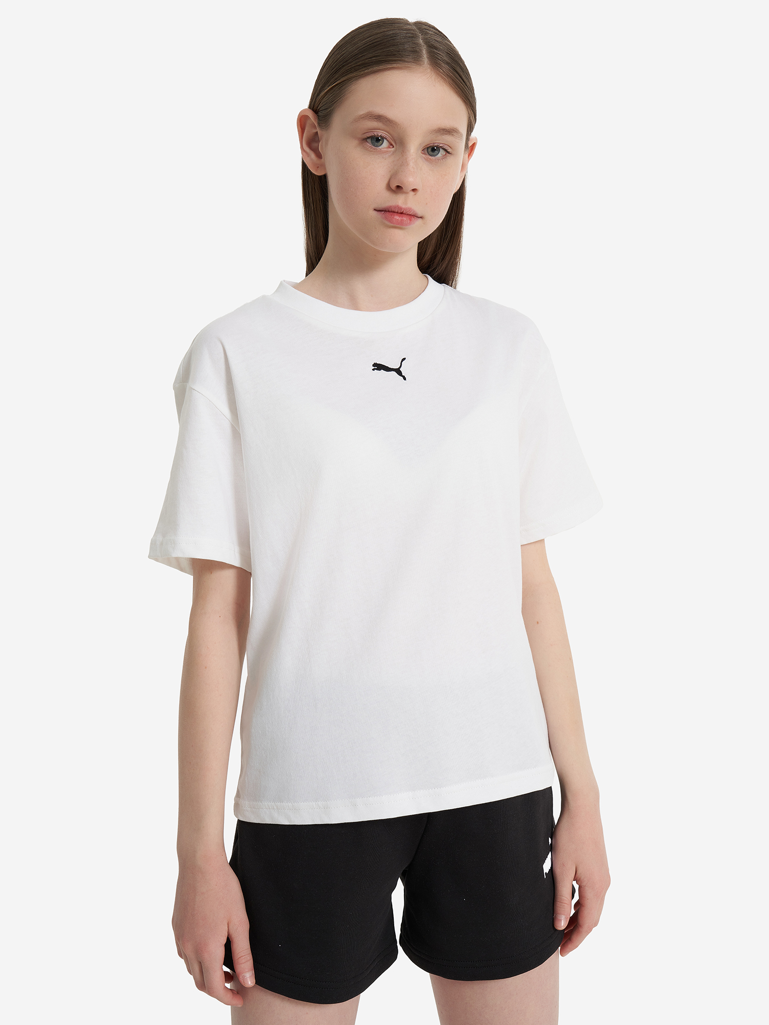 Футболка для девочек PUMA Boxy, Белый 2