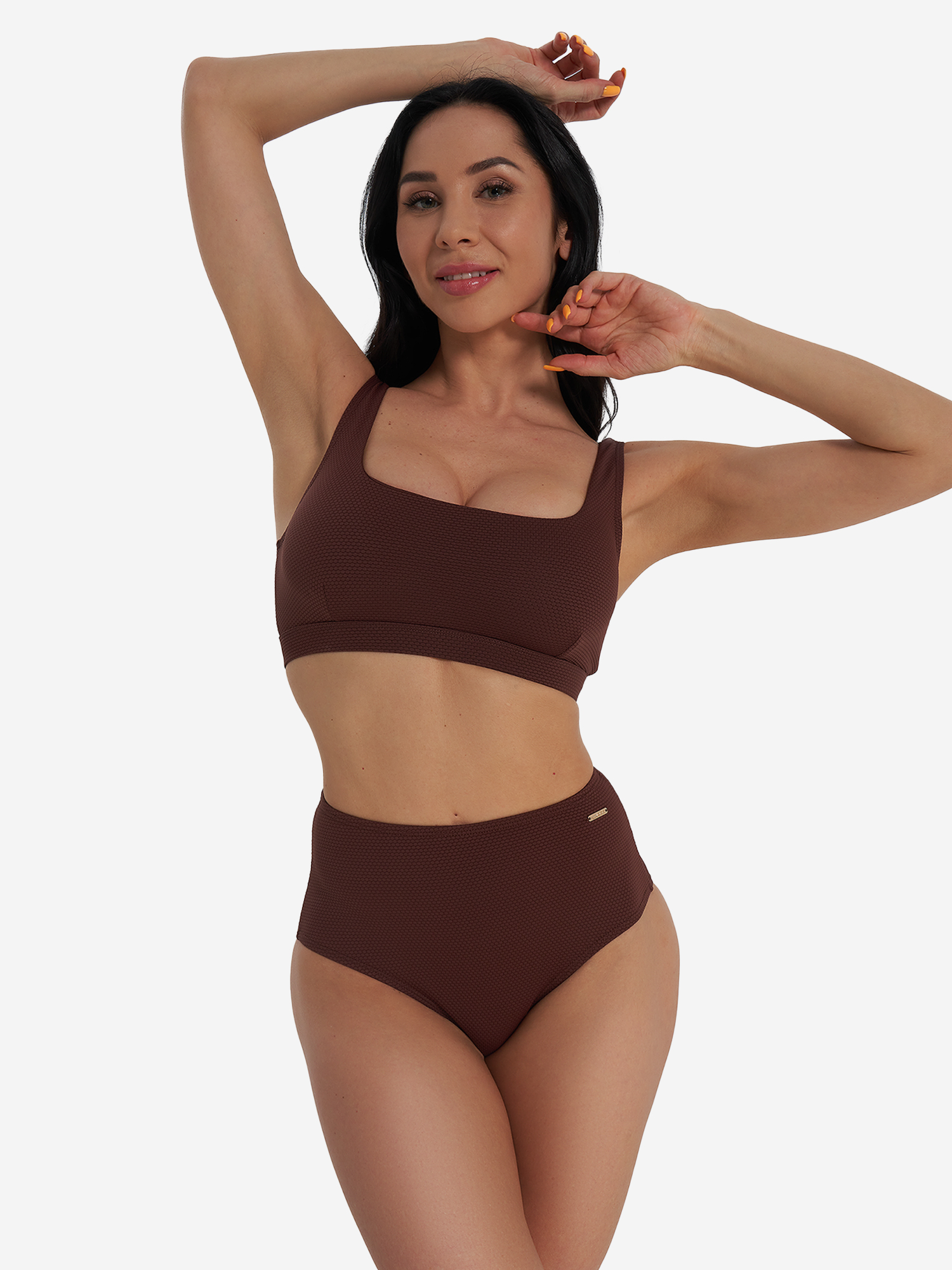 Изображение товара Женский лиф для плавания Joss бралетт без поддержки чашек темно-коричневый