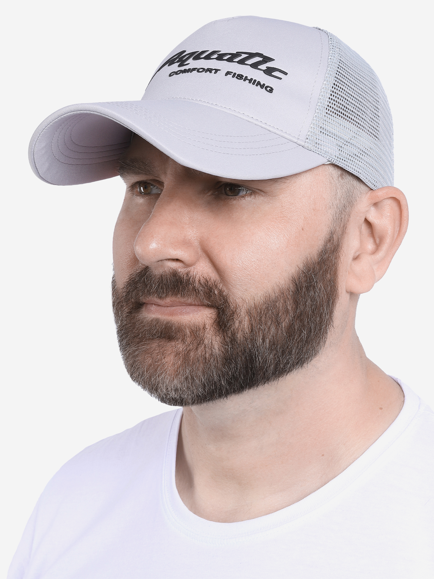 Изображение товара Кепка с логотипом Aquatic КА-11СС Светло-серая для летней рыбалки