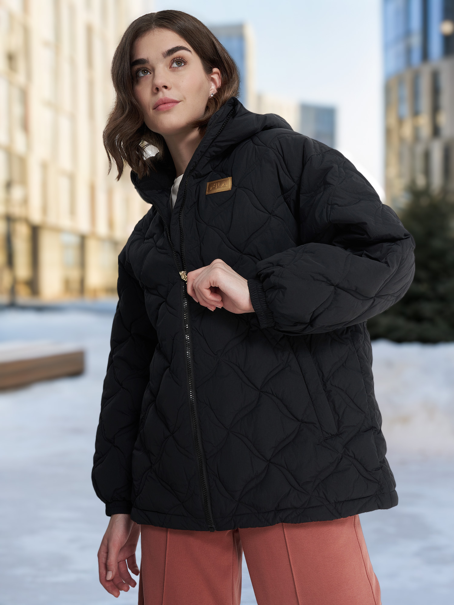 Пуховик женский FILA, черный, арт. 18831